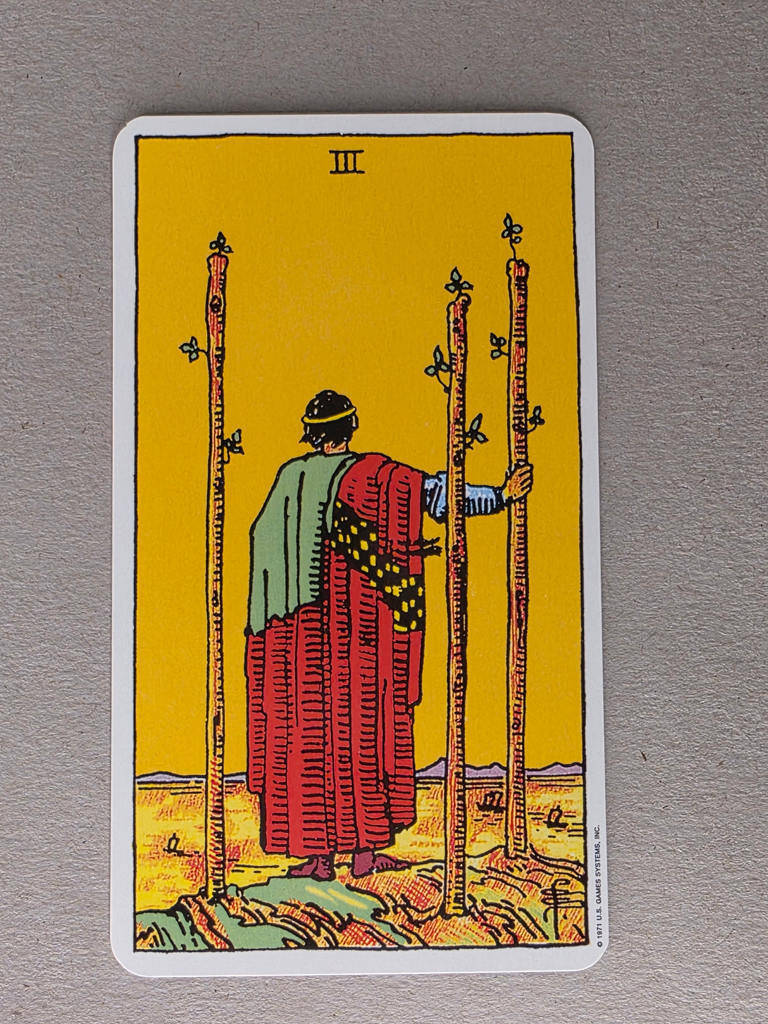 Rider Waite Tarot Three of Wands Single Card Replacement