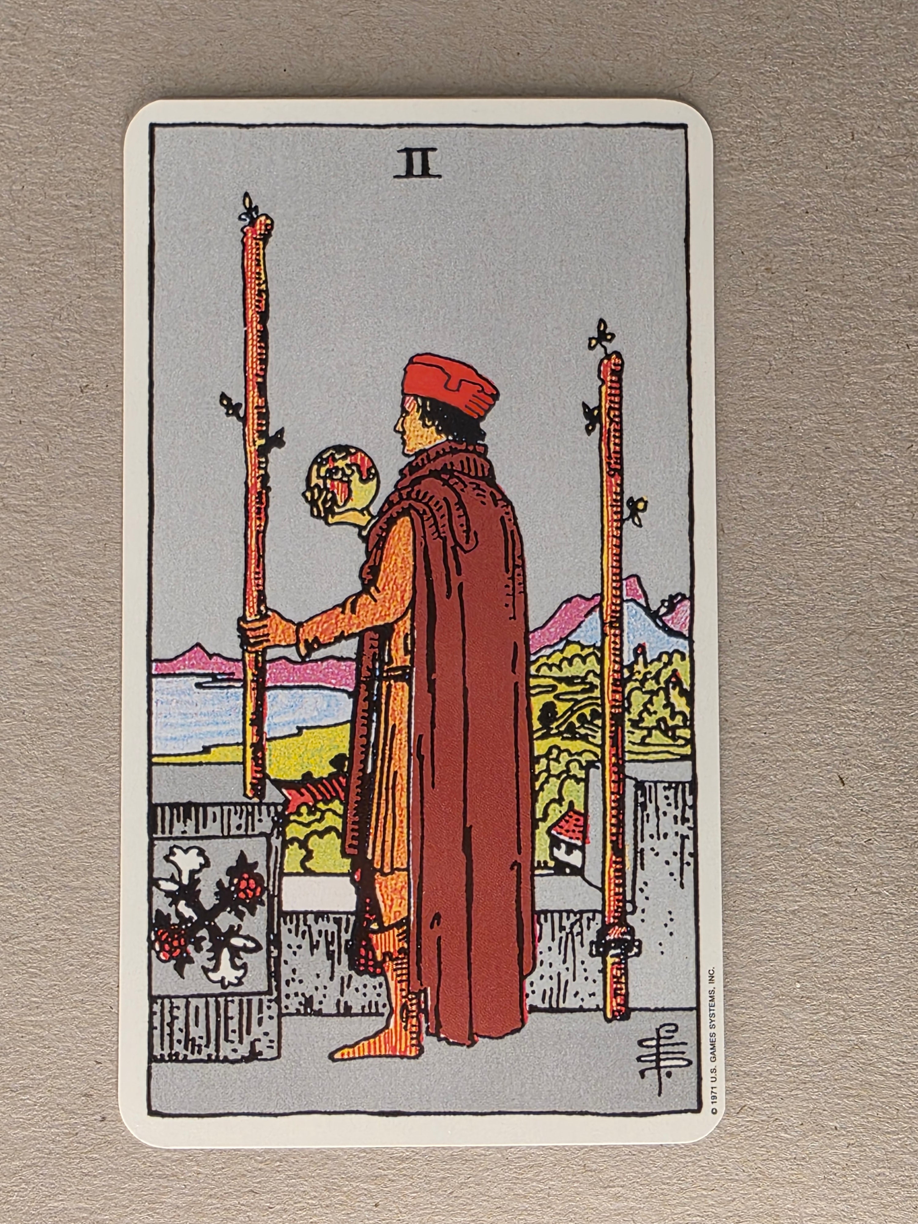 Rider Waite Tarot Two of Wands Single Card Replacement