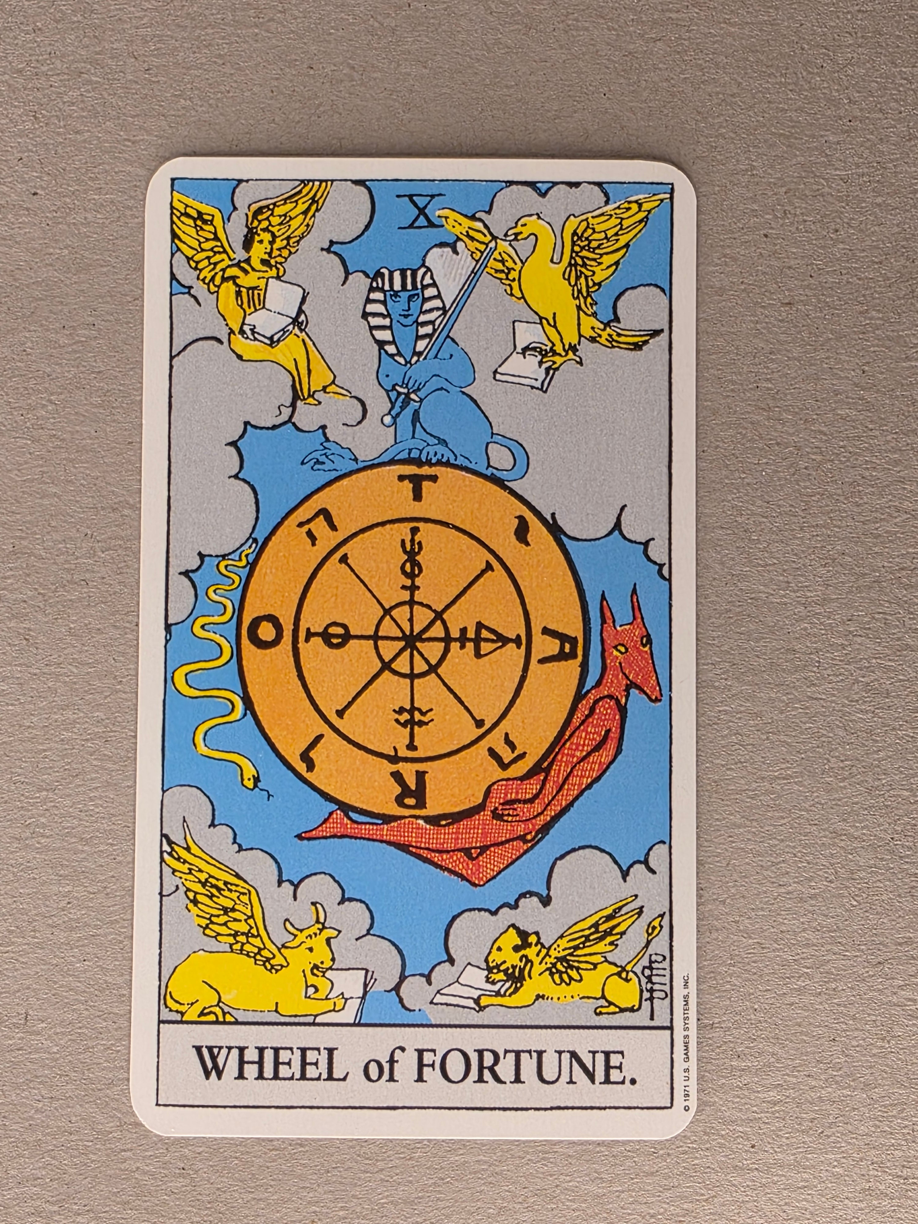 Rider Waite Tarot Wheel of Fortune Single Card Replacement