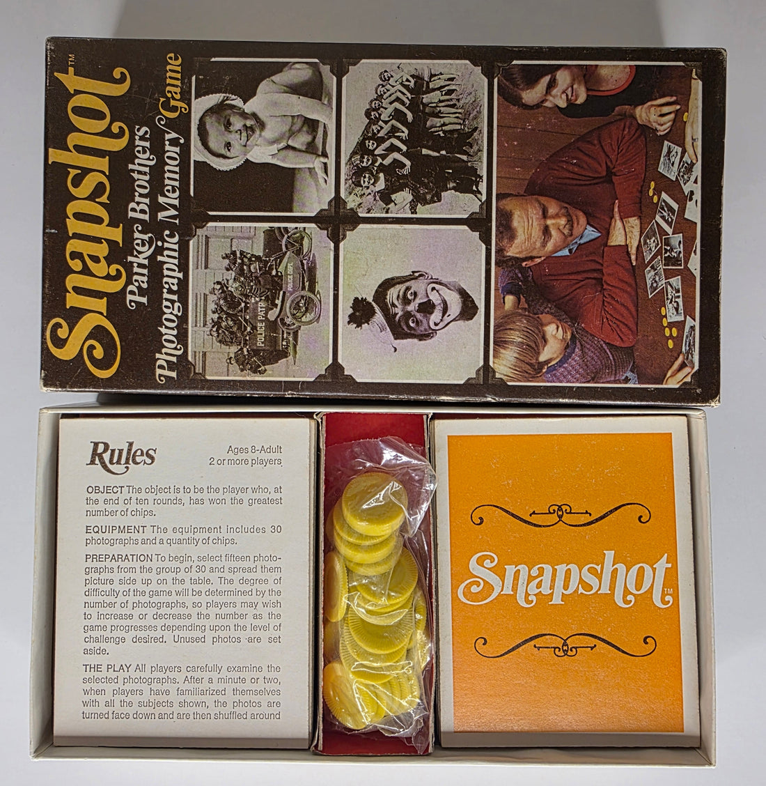 Snapshot – Parker Brothers (1972) Inside Box Components