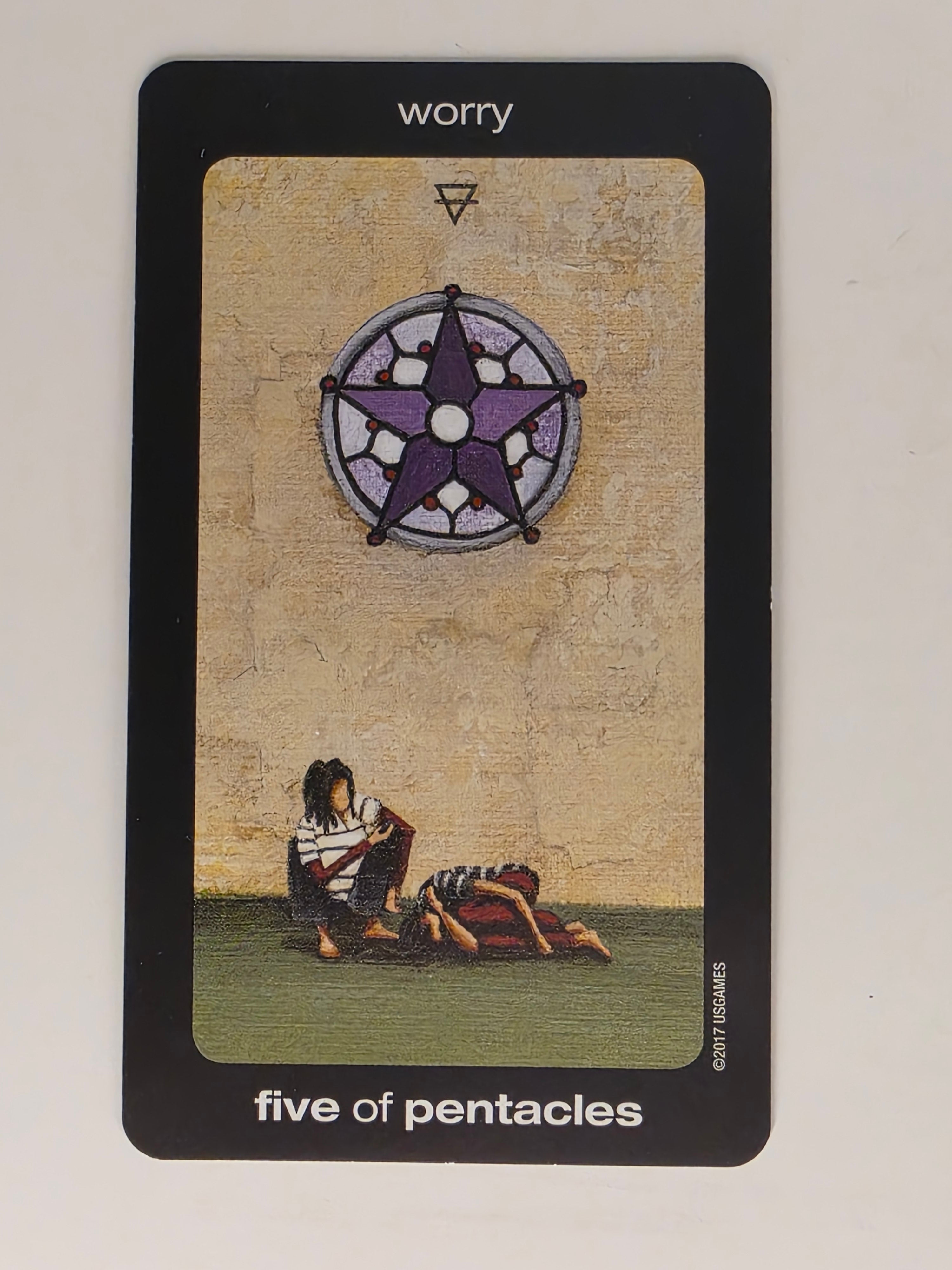 Sun and Moon Tarot Replacement Card Five of Pentacles