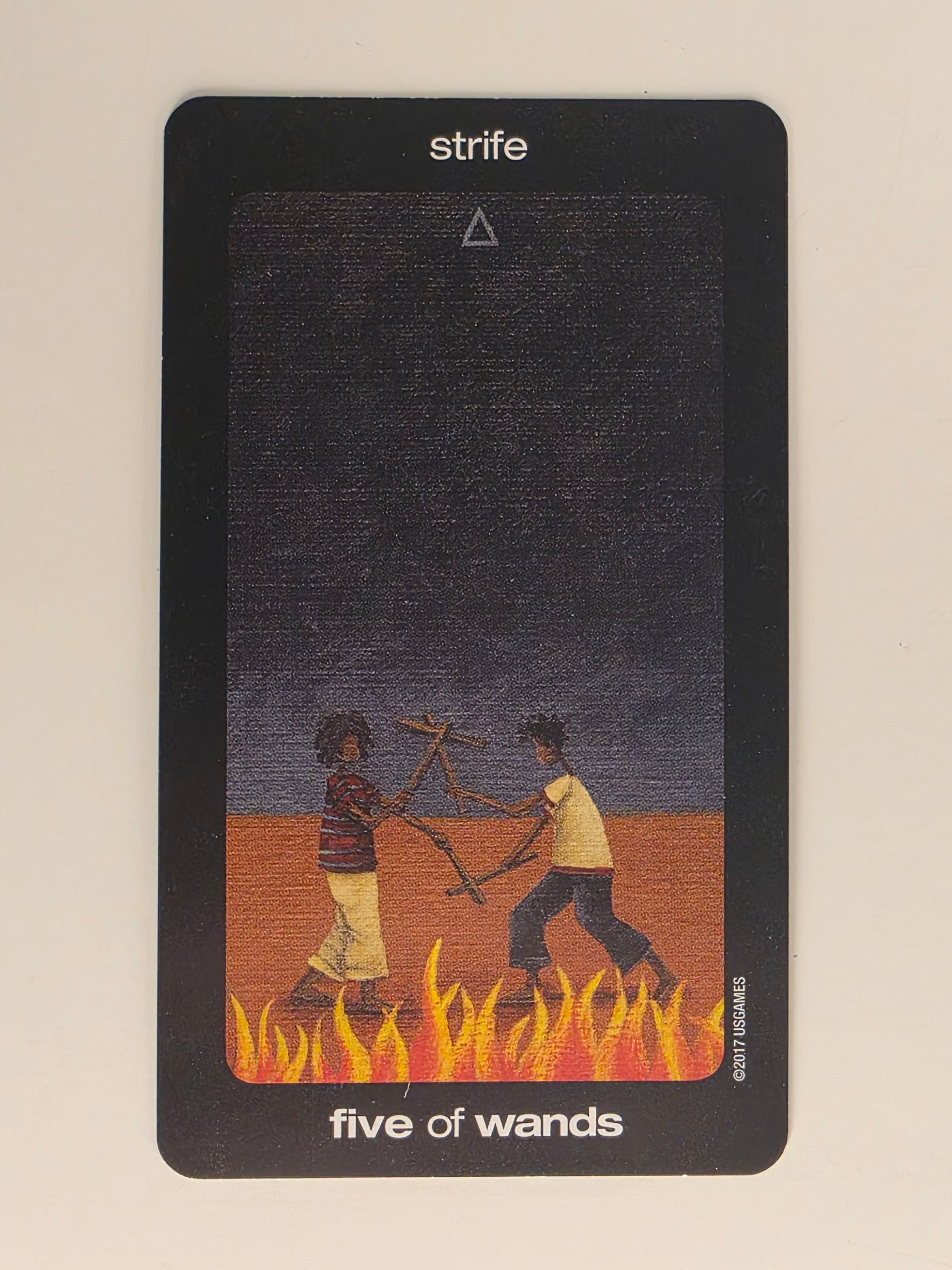 Sun and Moon Tarot Replacement Card Five of Wands