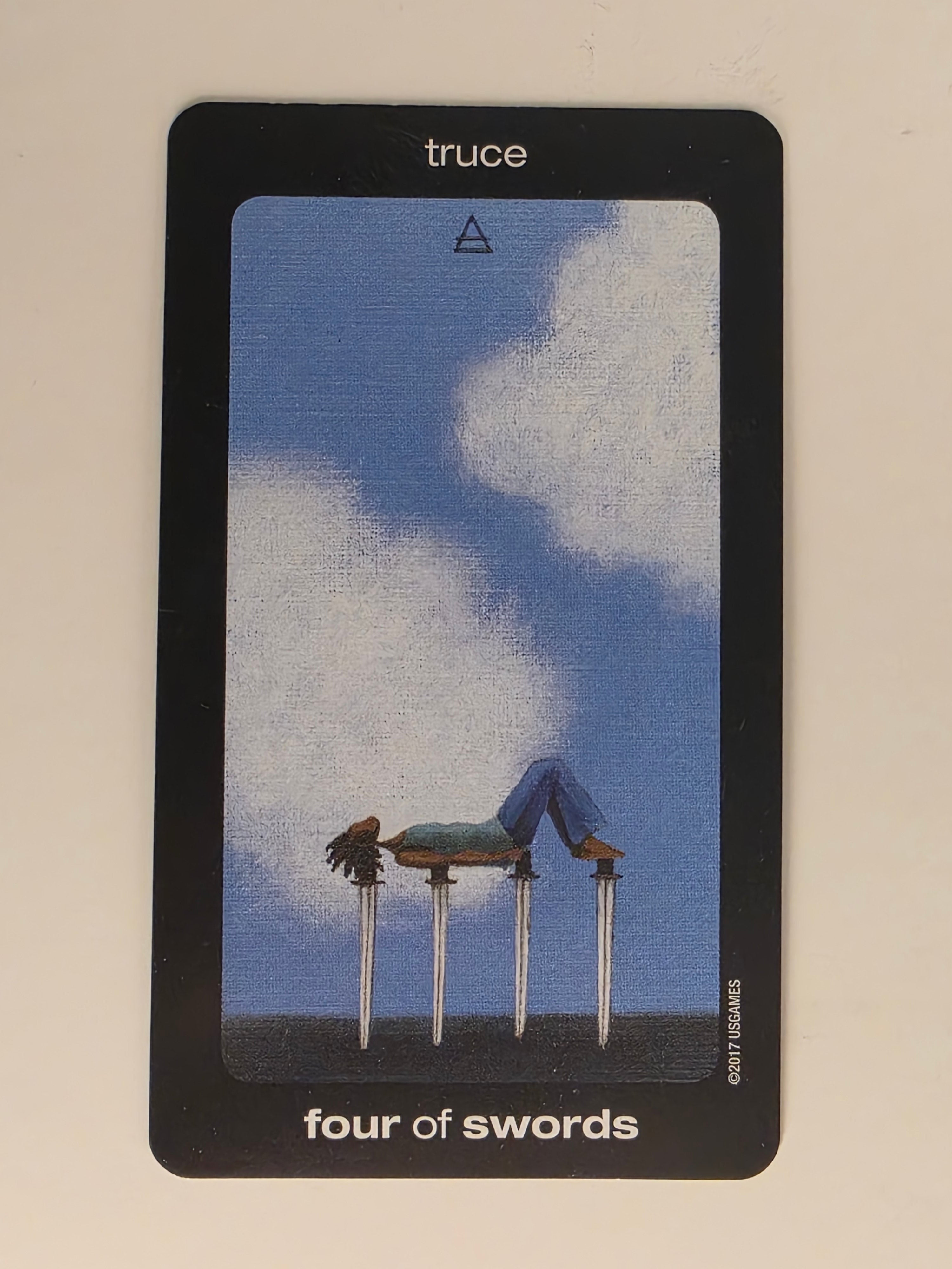 Sun and Moon Tarot Replacement Card Four of Swords