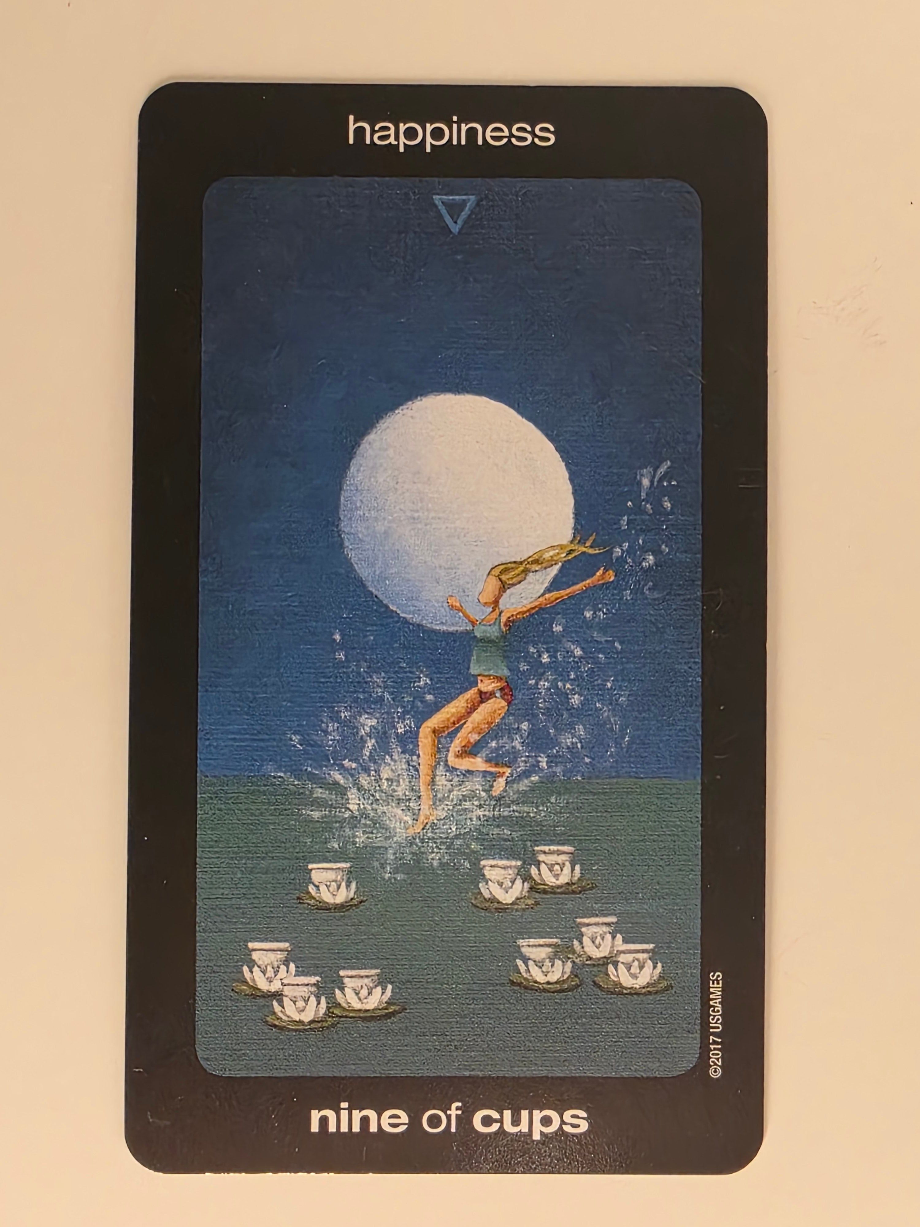 Sun and Moon Tarot Replacement Card Nine of Cups