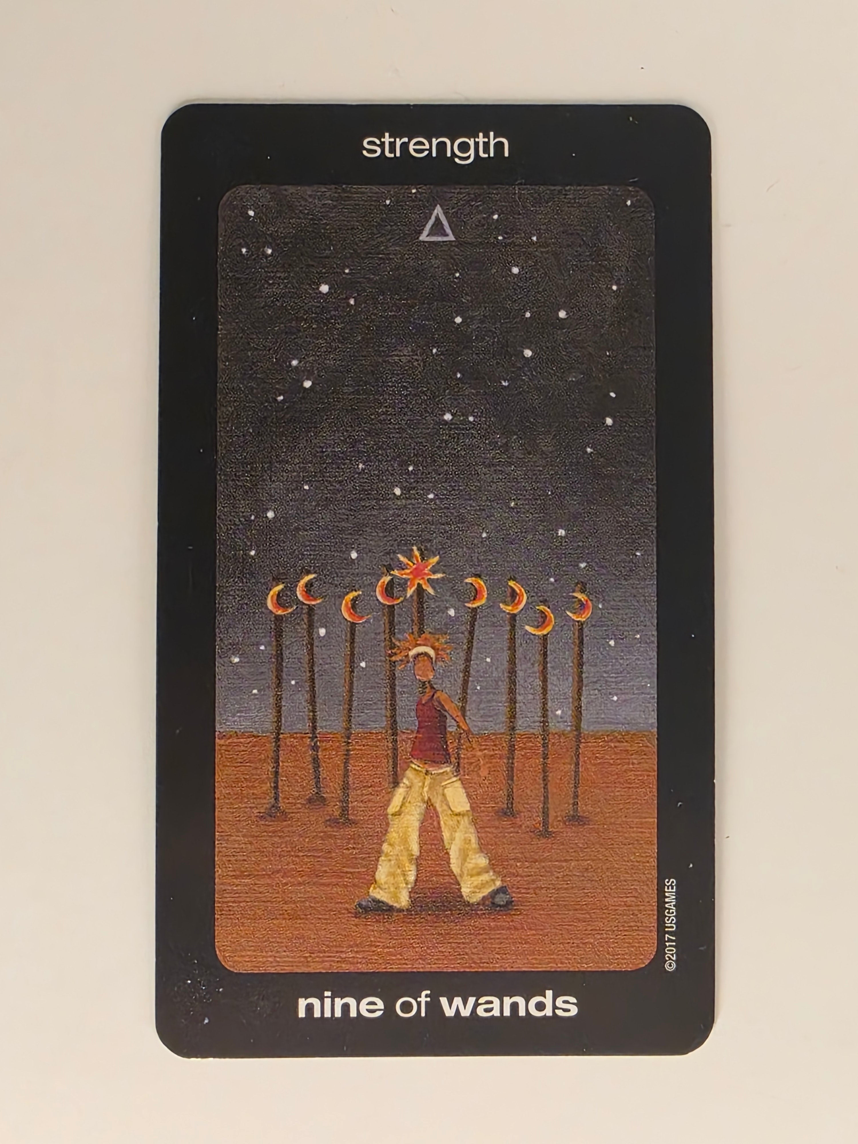 Sun and Moon Tarot Replacement Card Nine of Wands