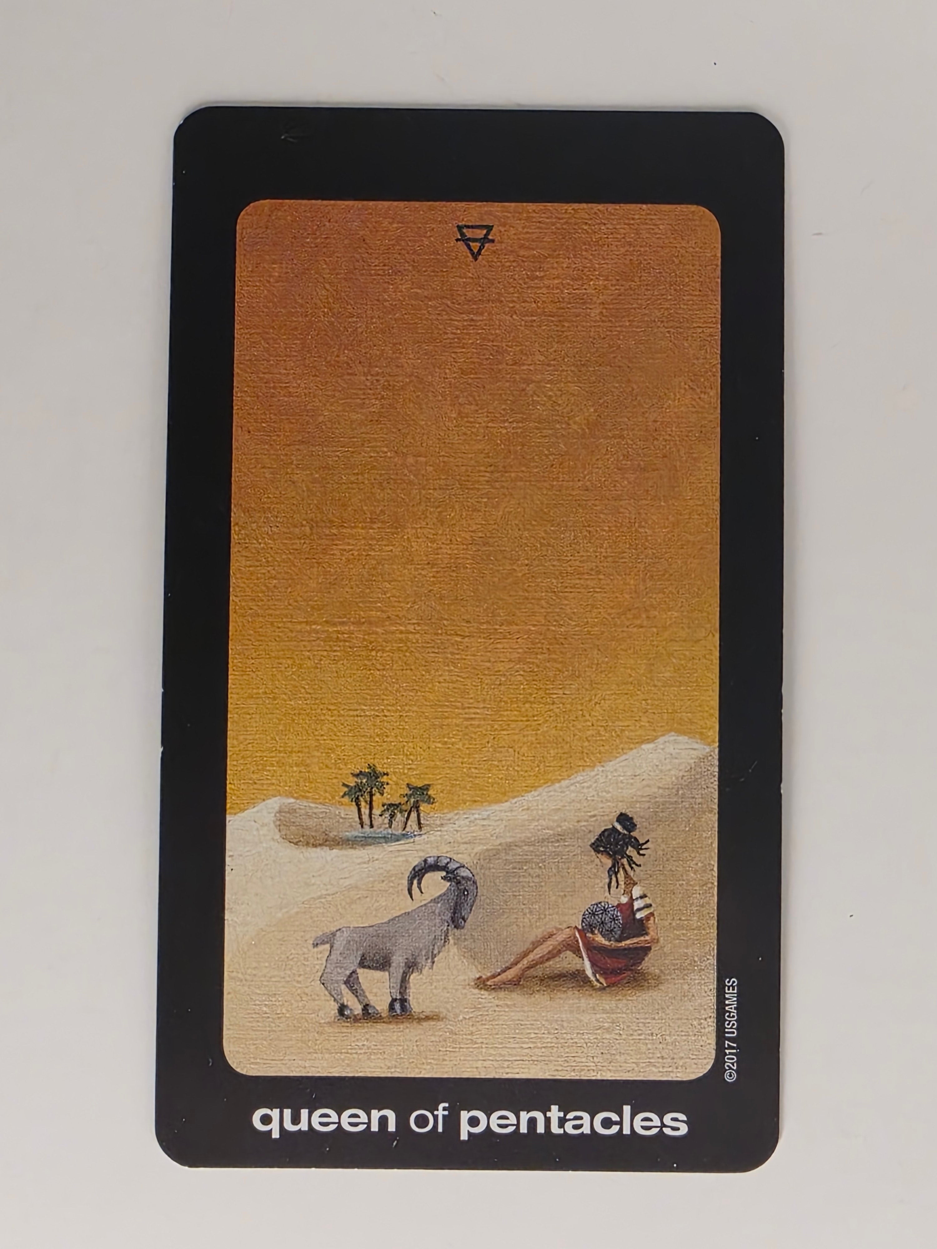 Sun and Moon Tarot Replacement Card Queen of Pentacles