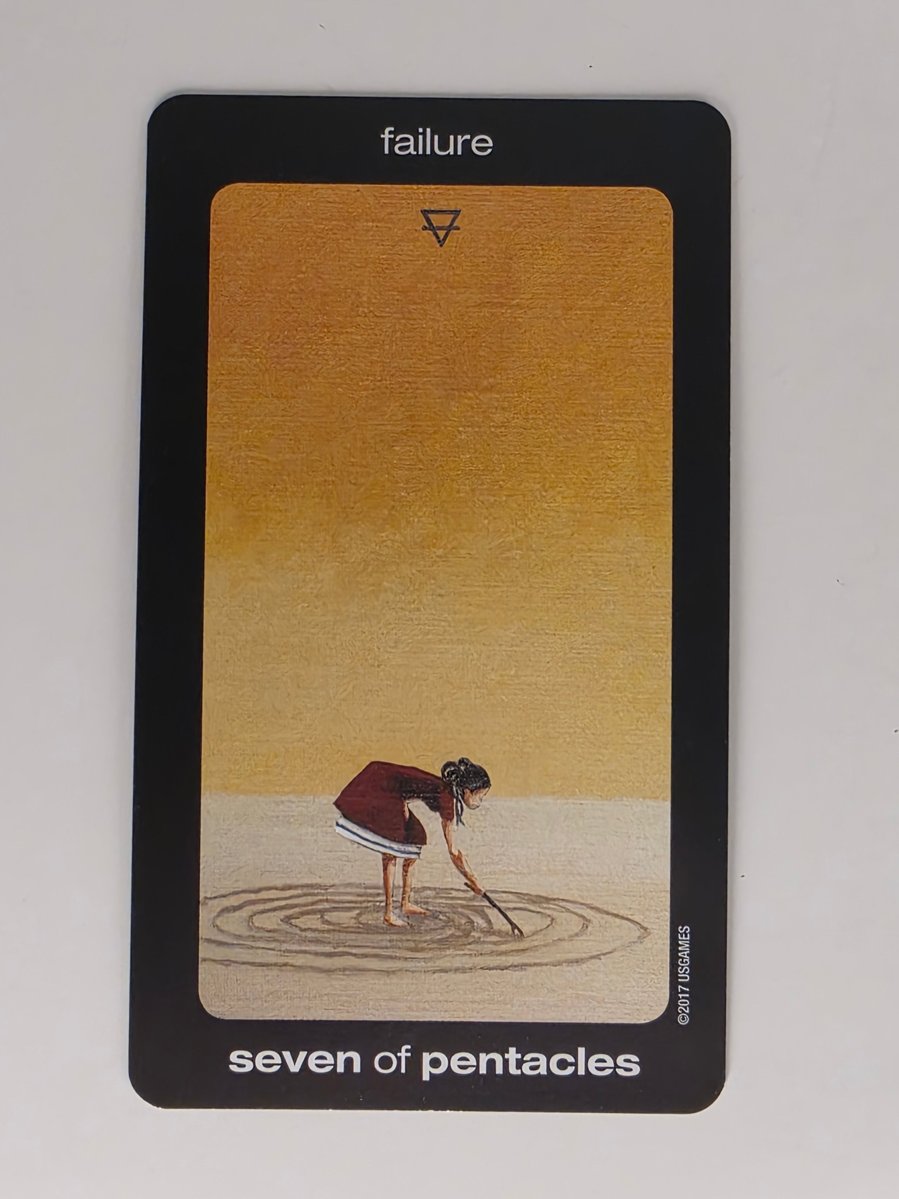 Sun and Moon Tarot Replacement Card Seven of Pentacles