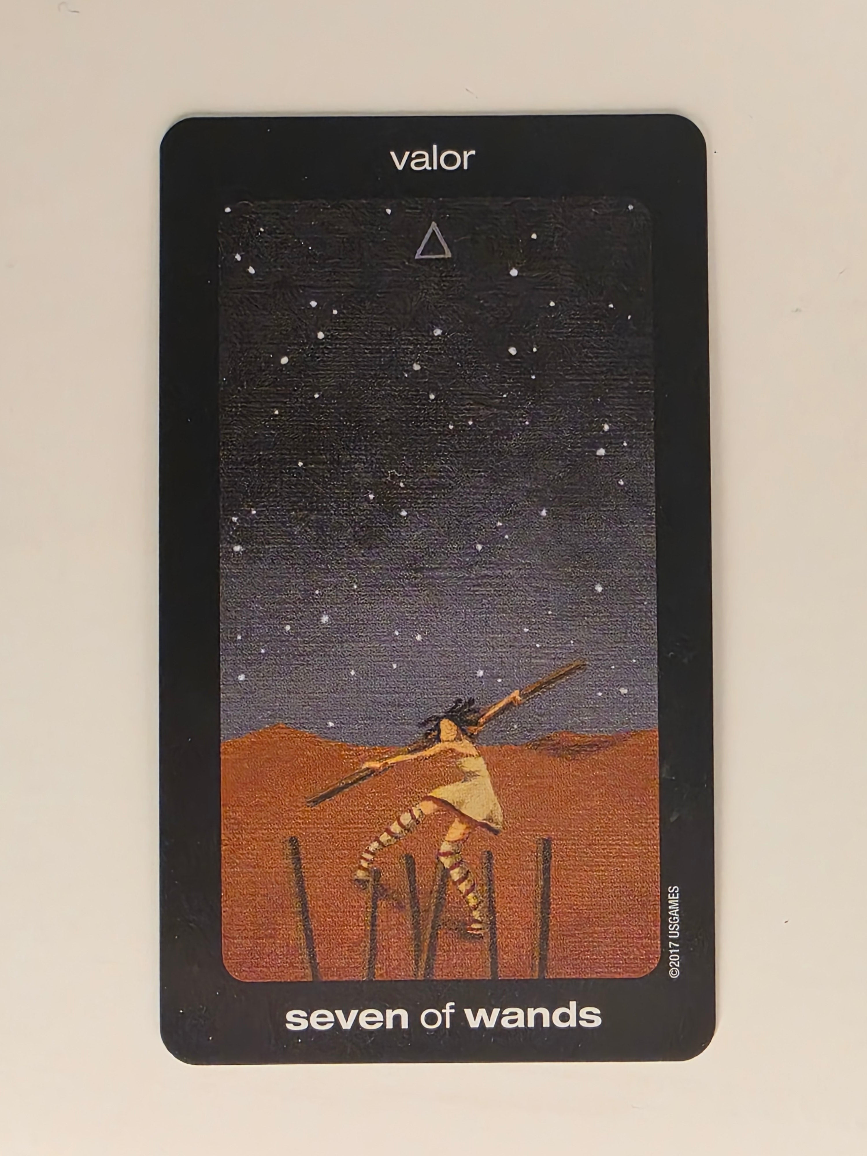 Sun and Moon Tarot Replacement Card Seven of Wands