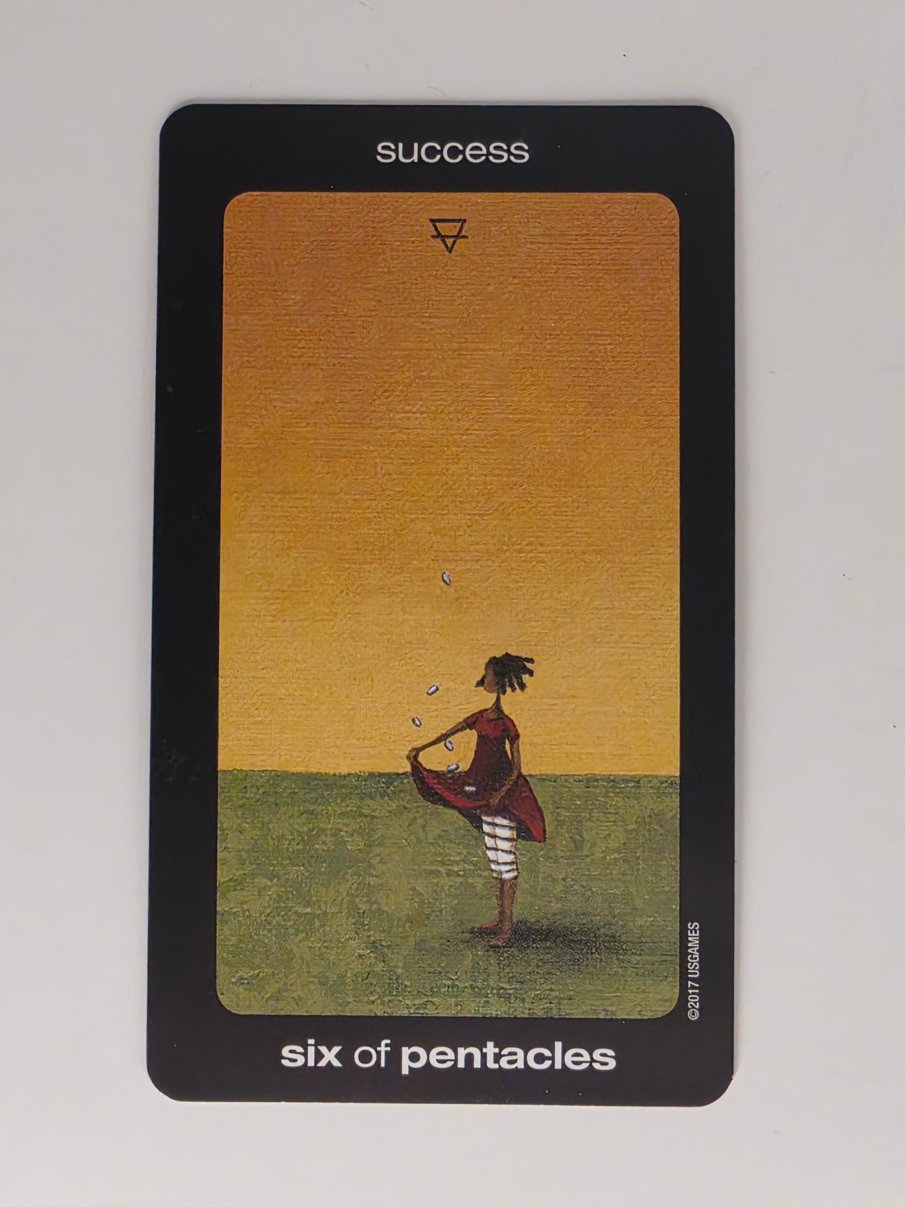 Sun and Moon Tarot Replacement Card Six of Pentacles
