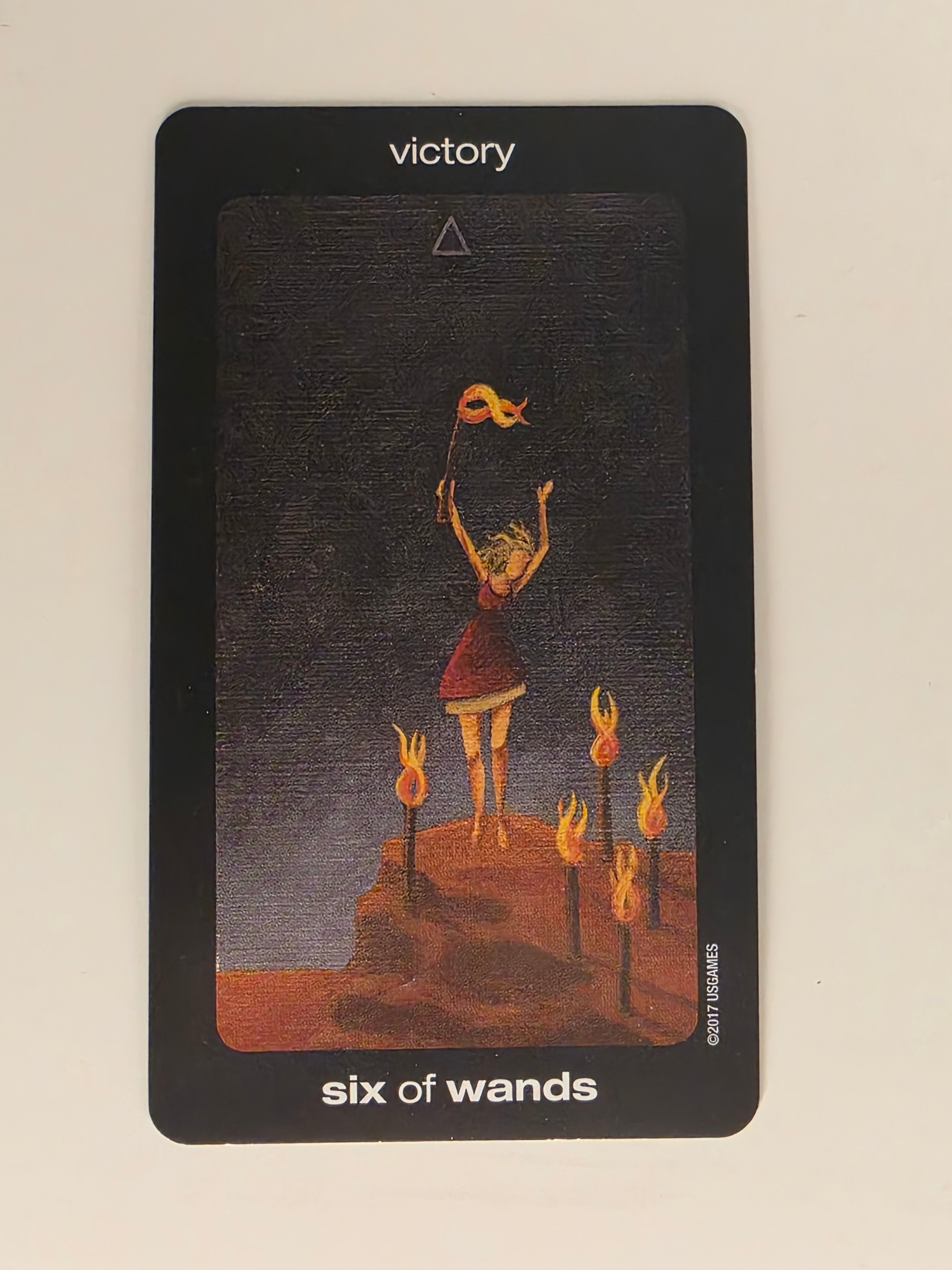Sun and Moon Tarot Replacement Card Six of Wands