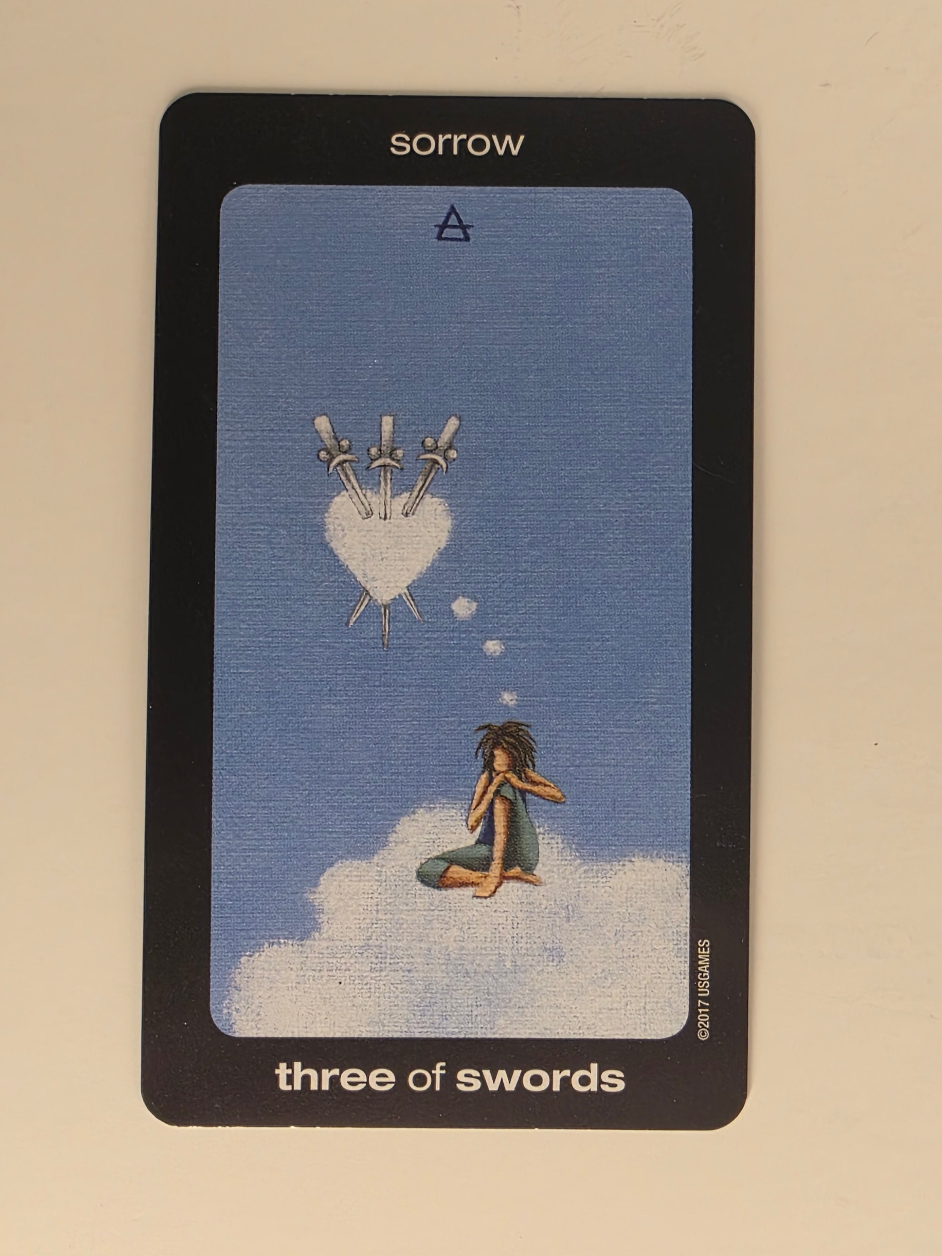 Sun and Moon Tarot Replacement Card Three of Swords
