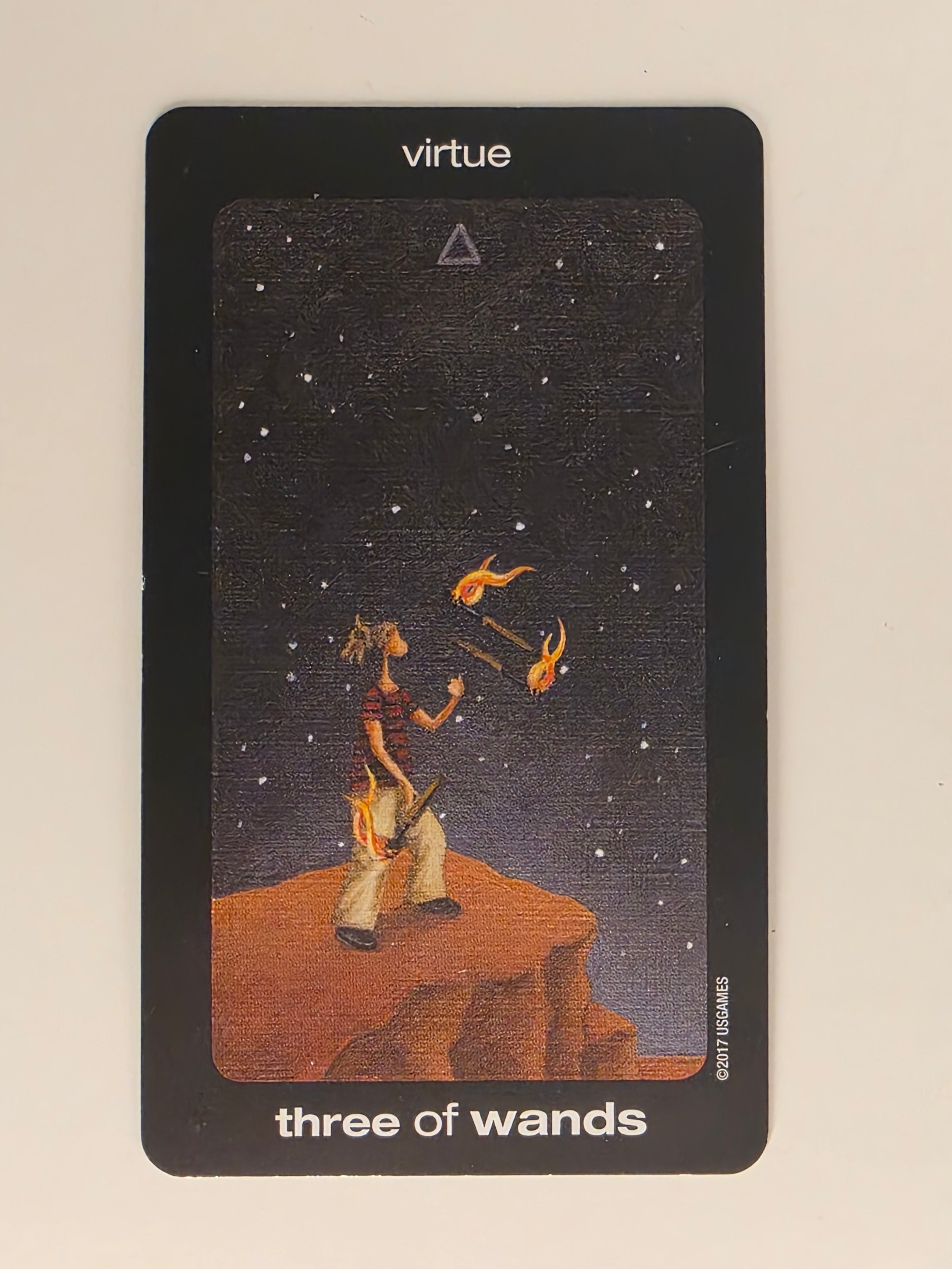Sun and Moon Tarot Replacement Card Three of Wands