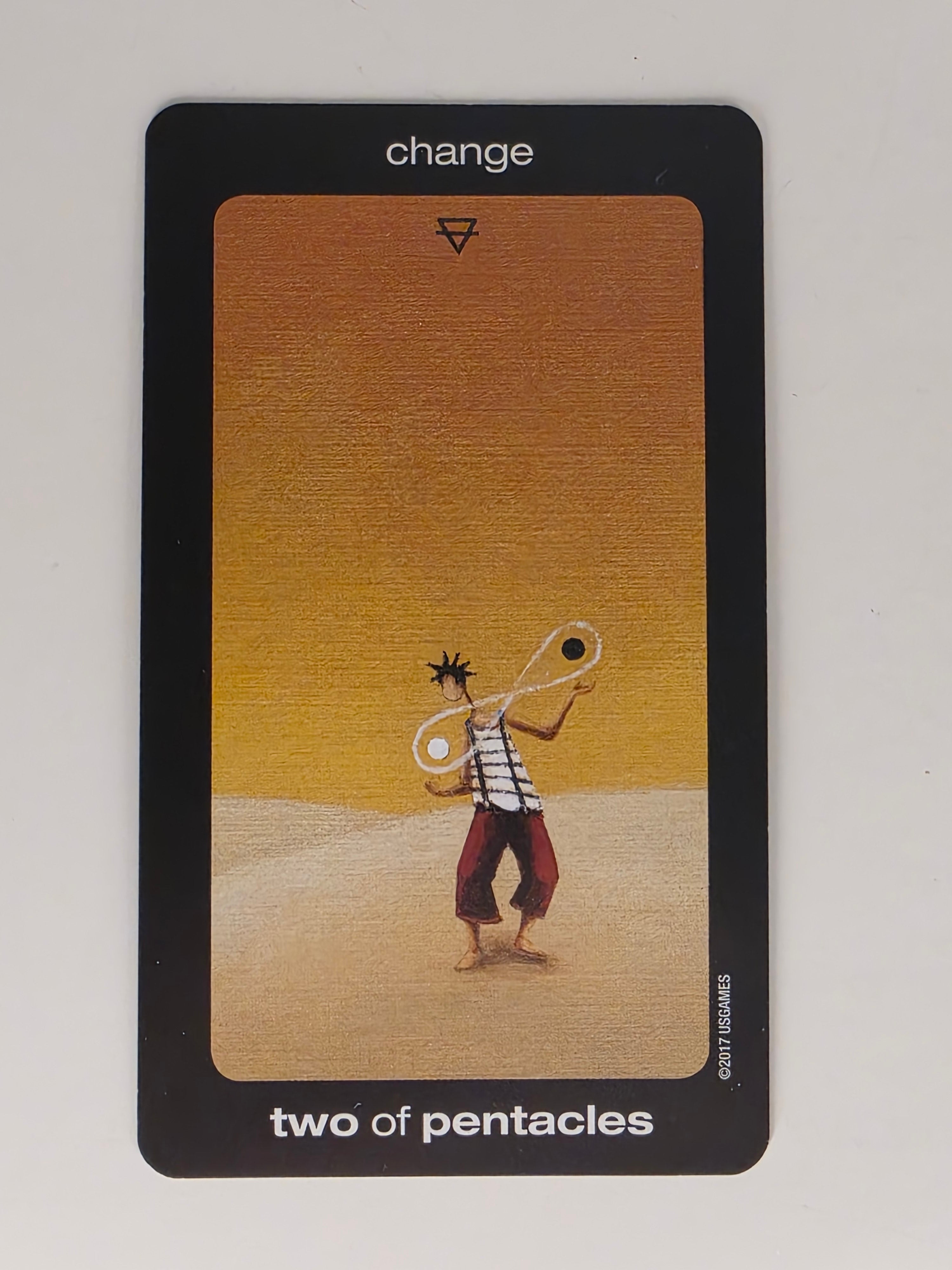 Sun and Moon Tarot Replacement Card Two of Pentacles