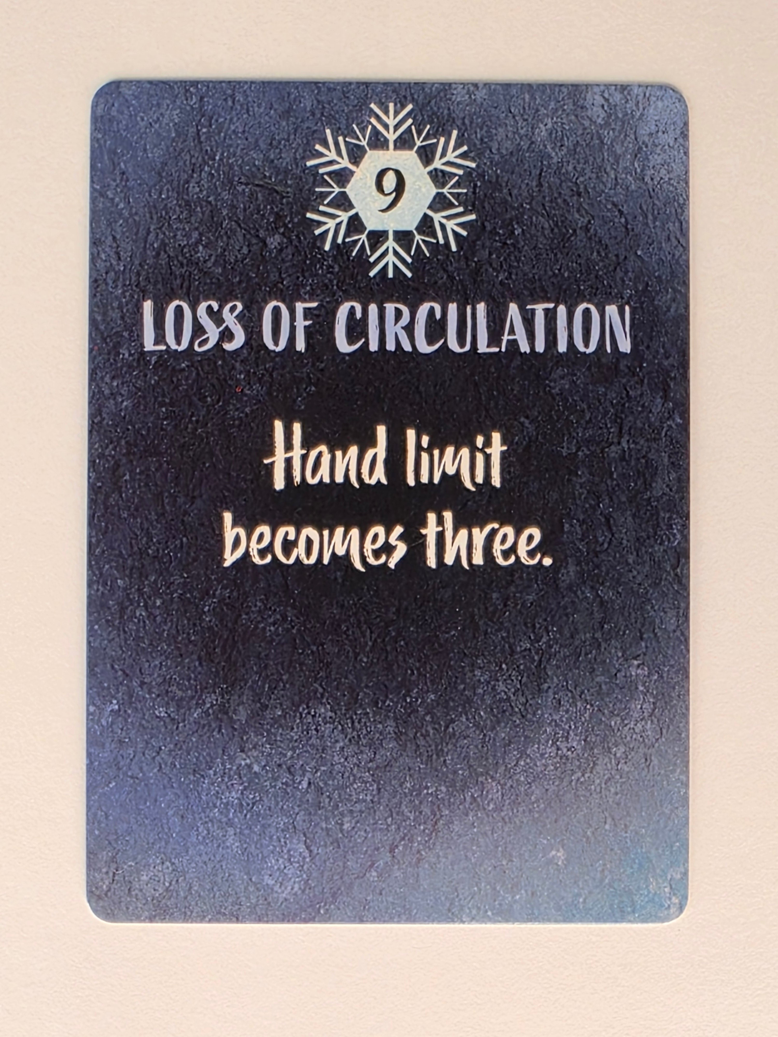The Coldest Night – Frostbite Cards Individual Replacement Loss of Circulation
