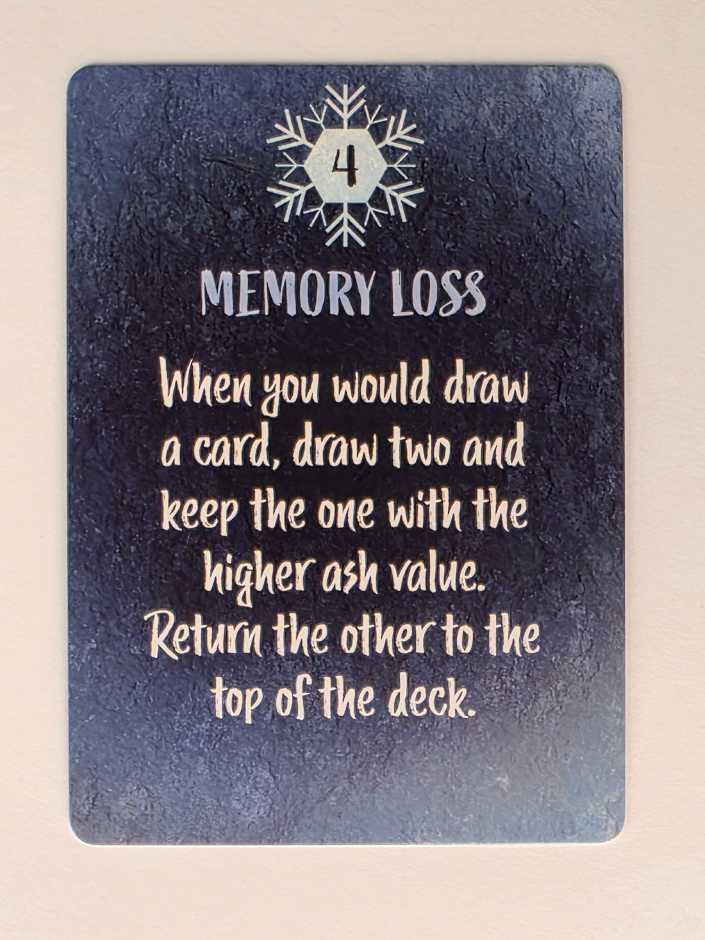 The Coldest Night – Frostbite Cards Individual Replacement Memory Loss