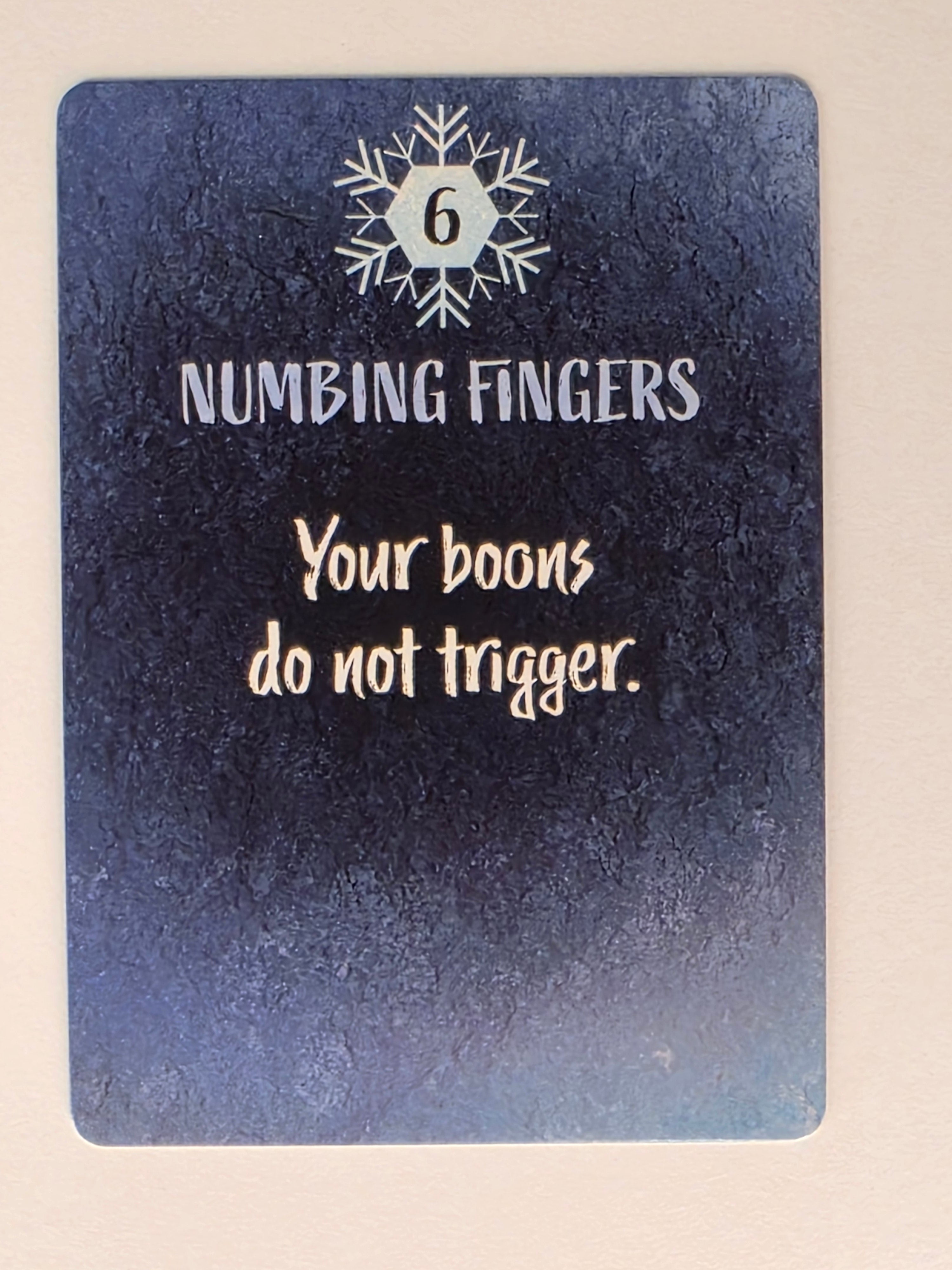 The Coldest Night – Frostbite Cards Individual Replacement Numbing Fingers