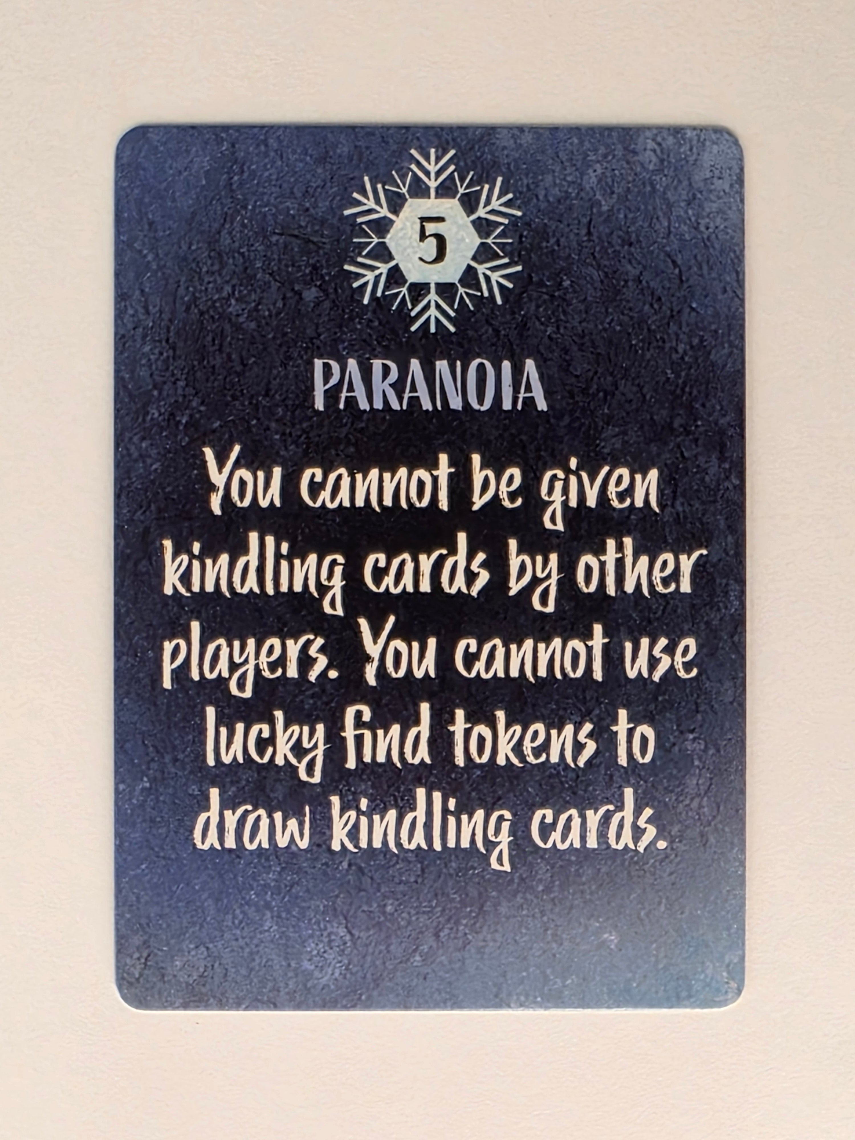 The Coldest Night – Frostbite Cards Individual Replacement Paranoia