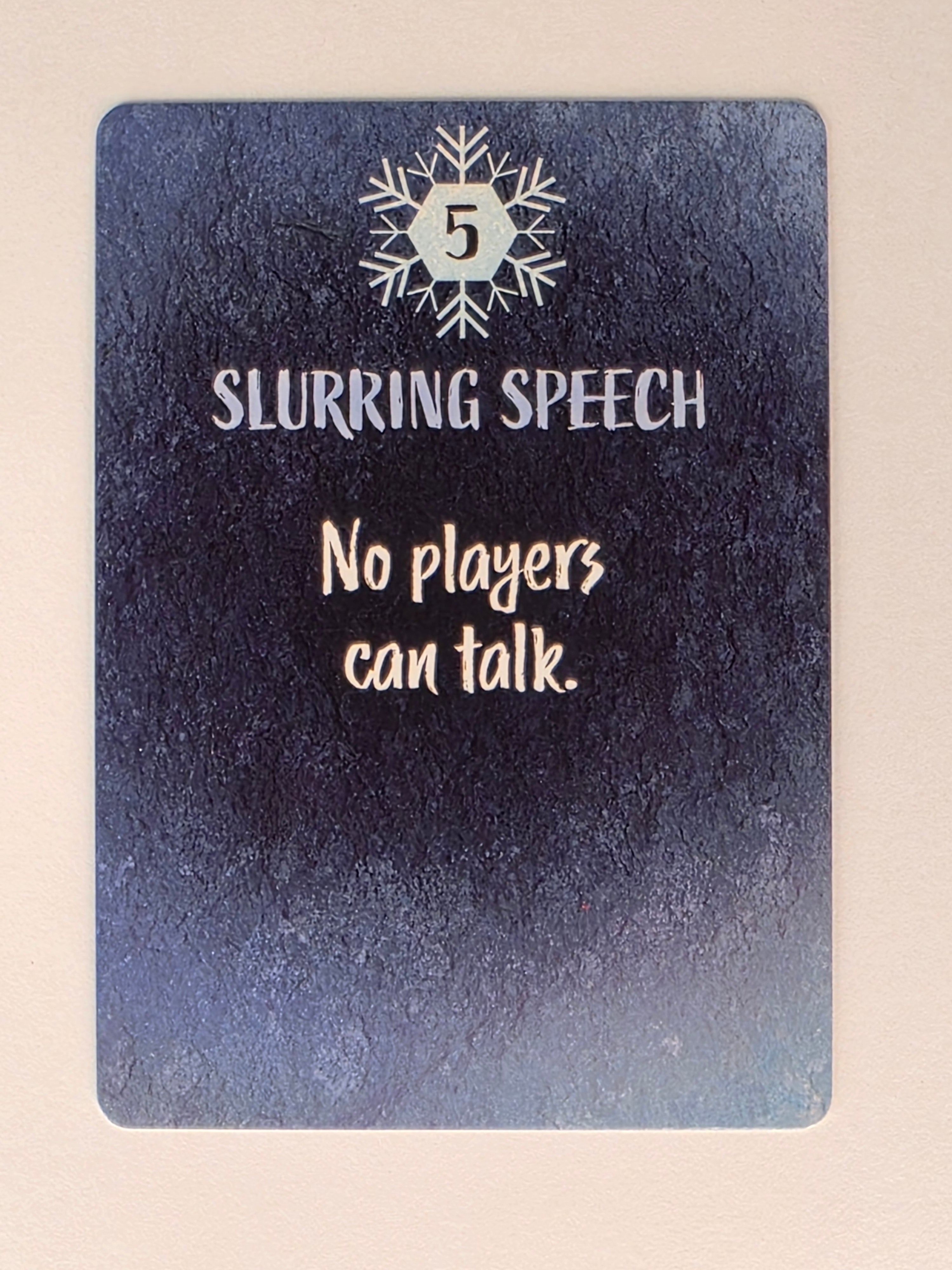 The Coldest Night – Frostbite Cards Individual Replacement Slurring Speech