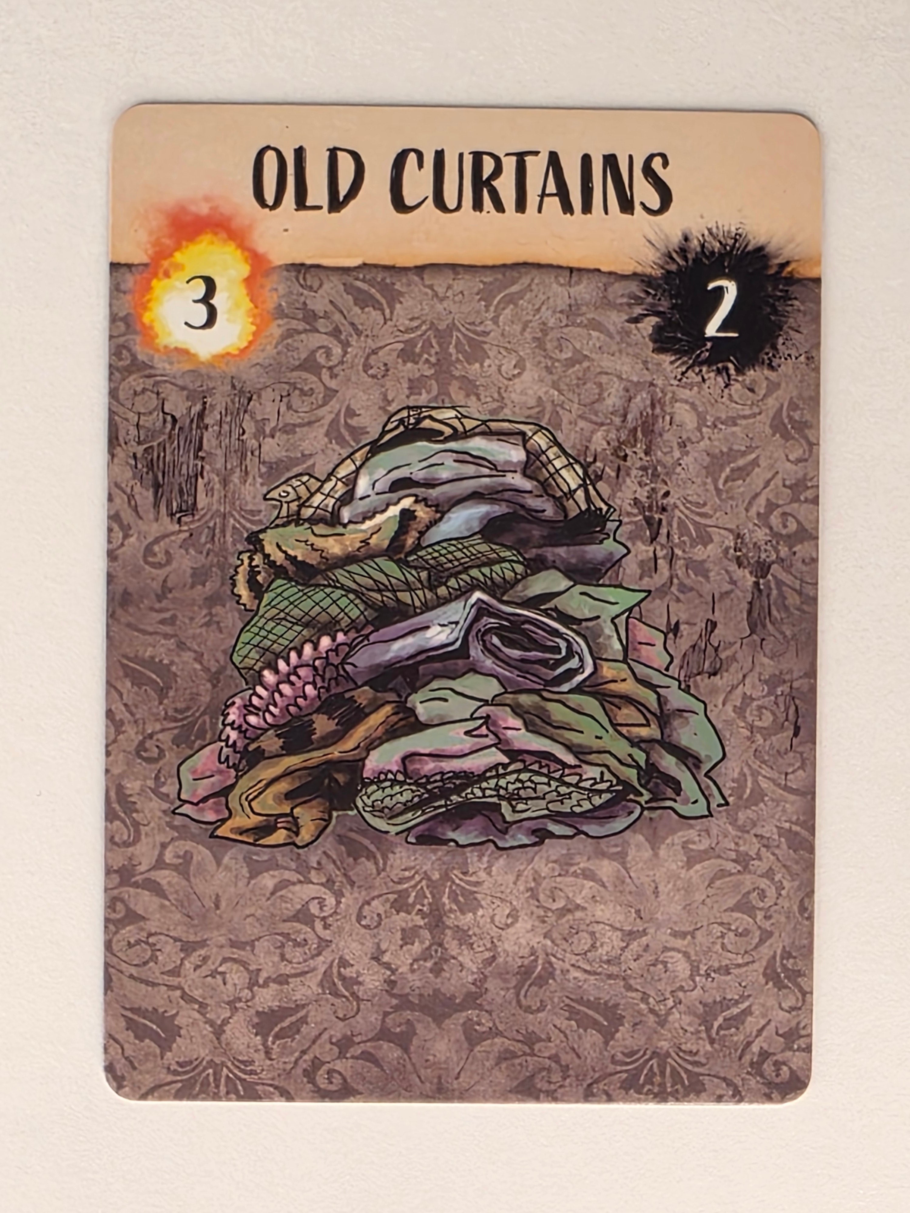 The Coldest Night – Kindling Cards Single Replacement Old Curtains