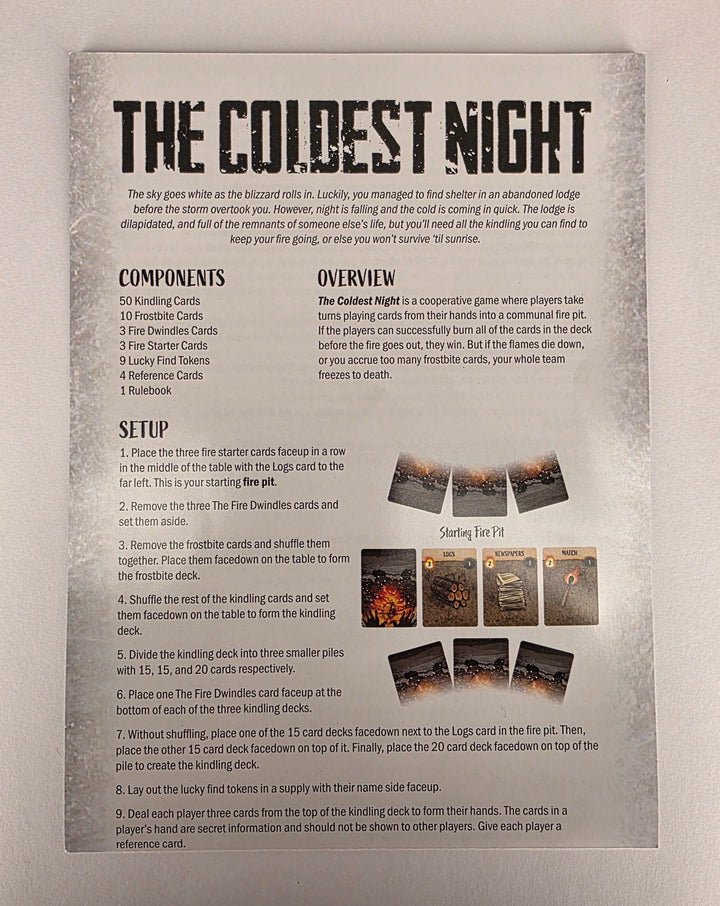 The Coldest Night Rulebook – Replacement Instructions