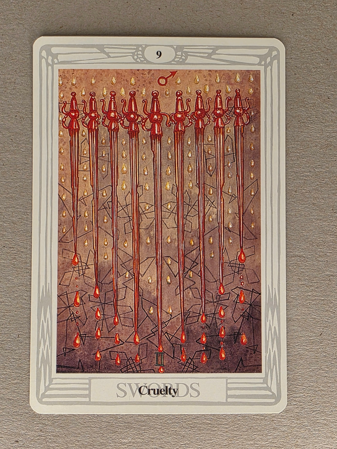 Thoth Tarot Nine of Swords Single Card Replacement