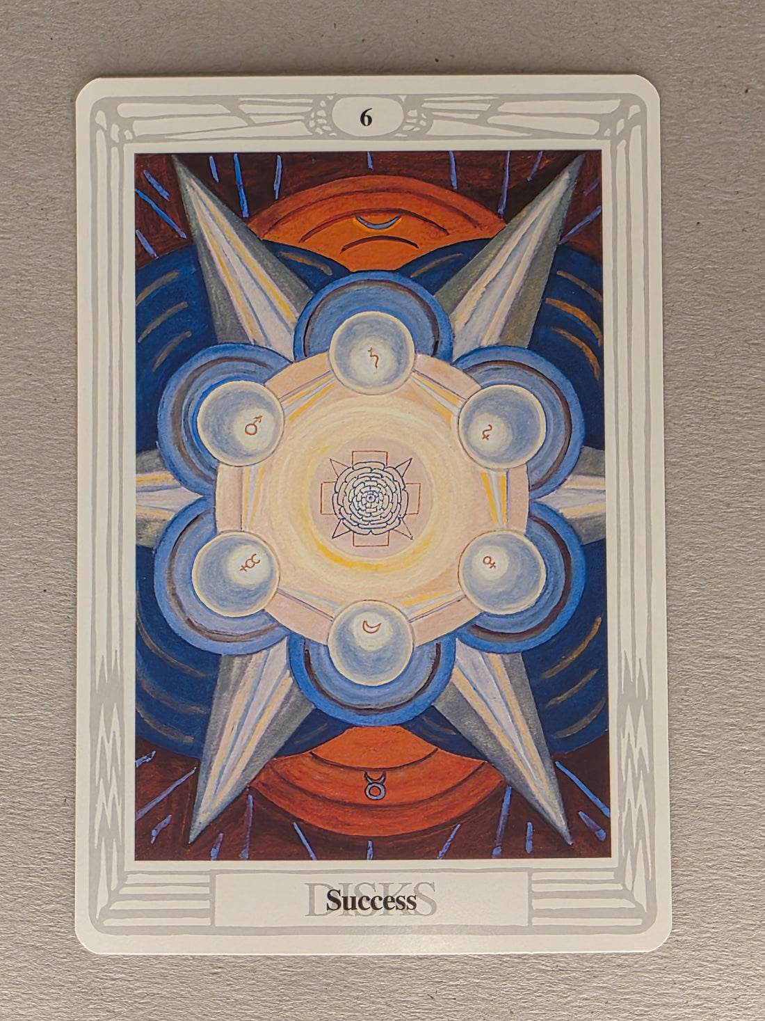 Thoth Tarot Six of Disks Single Card Replacement