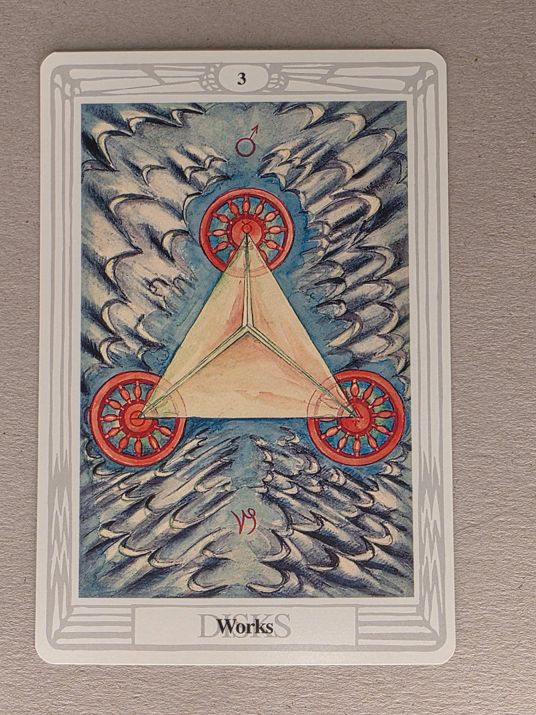 Thoth Tarot Three of Disks Single Card Replacement