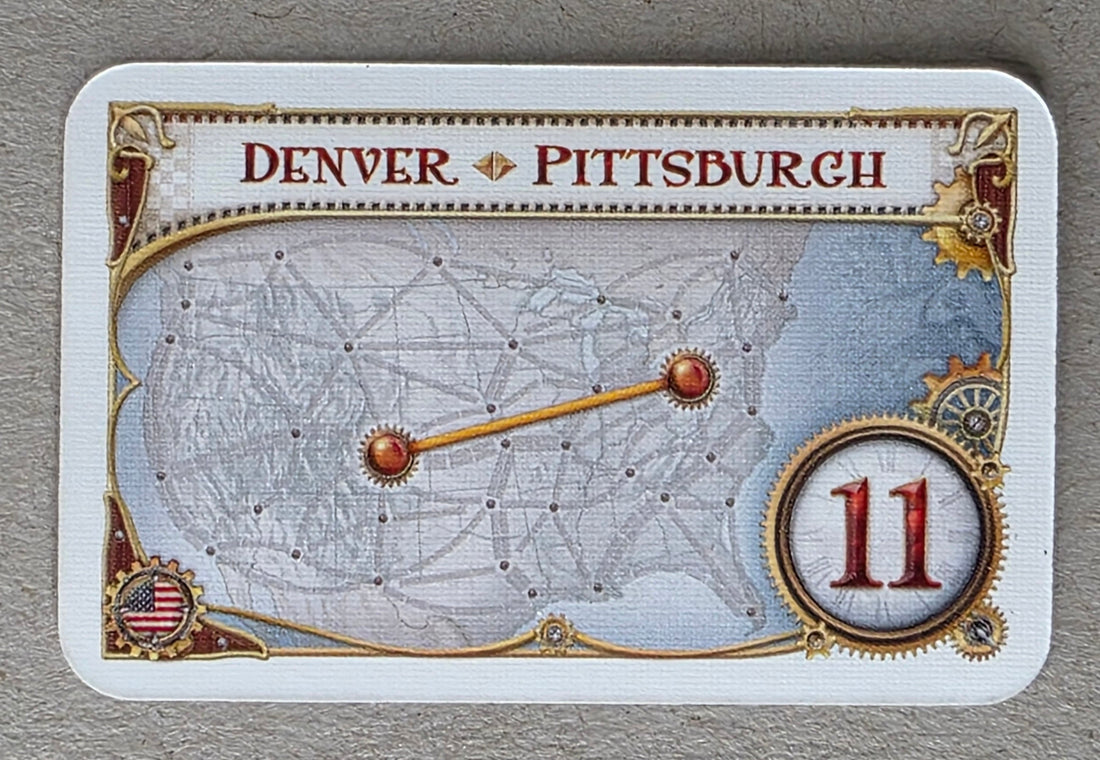 Ticket to Ride Destination Ticket Denver Pittsburgh Replacement Card