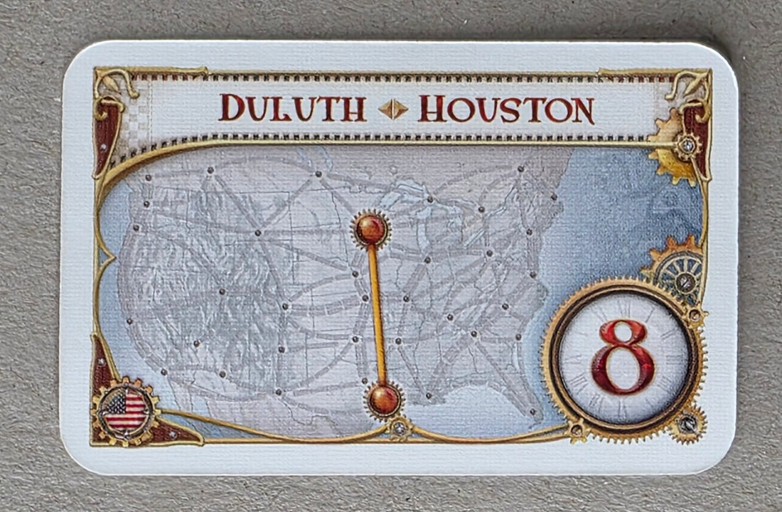 Ticket to Ride Destination Ticket Duluth Houston Replacement Card