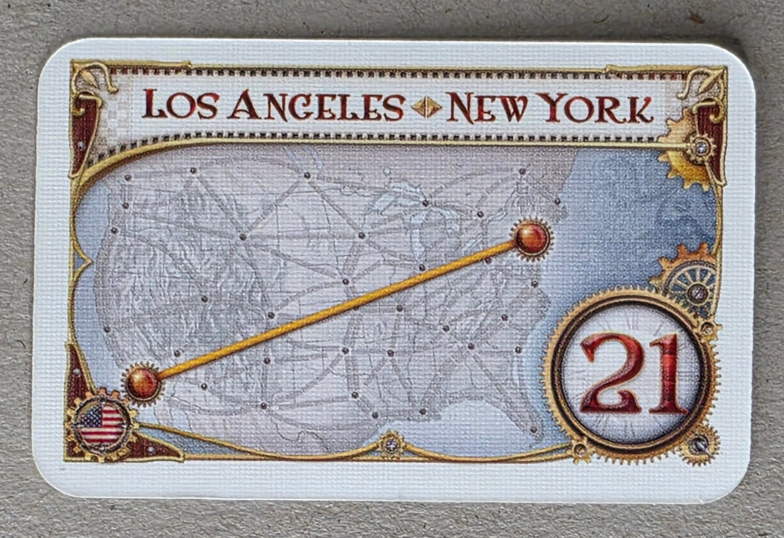 Ticket to Ride Destination Ticket Los Angeles New York Replacement Card