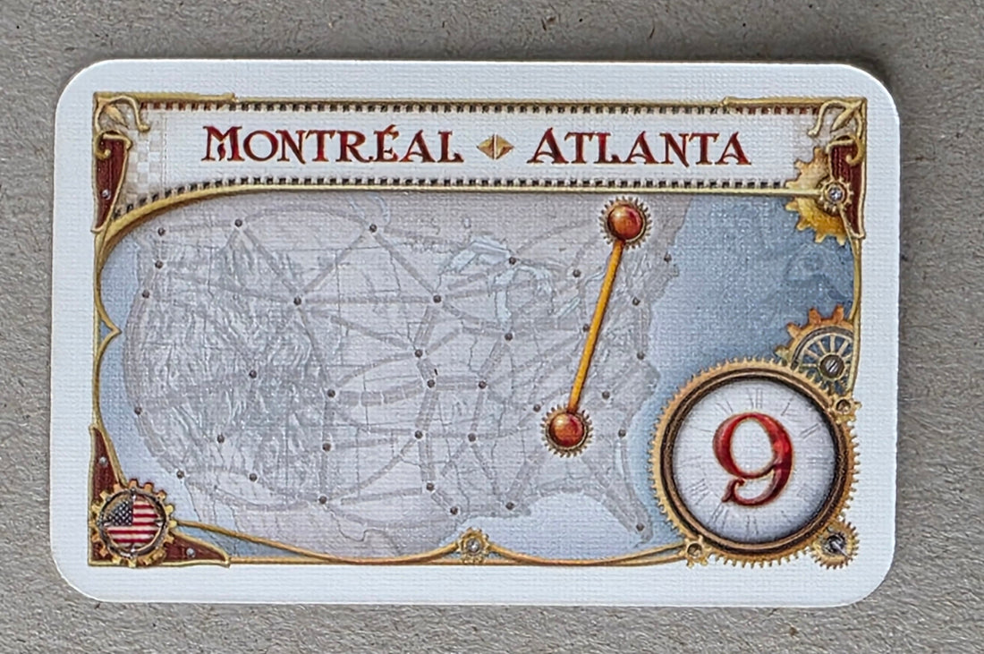 Ticket to Ride Destination Ticket Montreal Atlanta Replacement Card