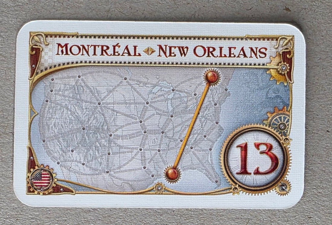 Ticket to Ride Destination Ticket Montreal New Orleans Replacement Card