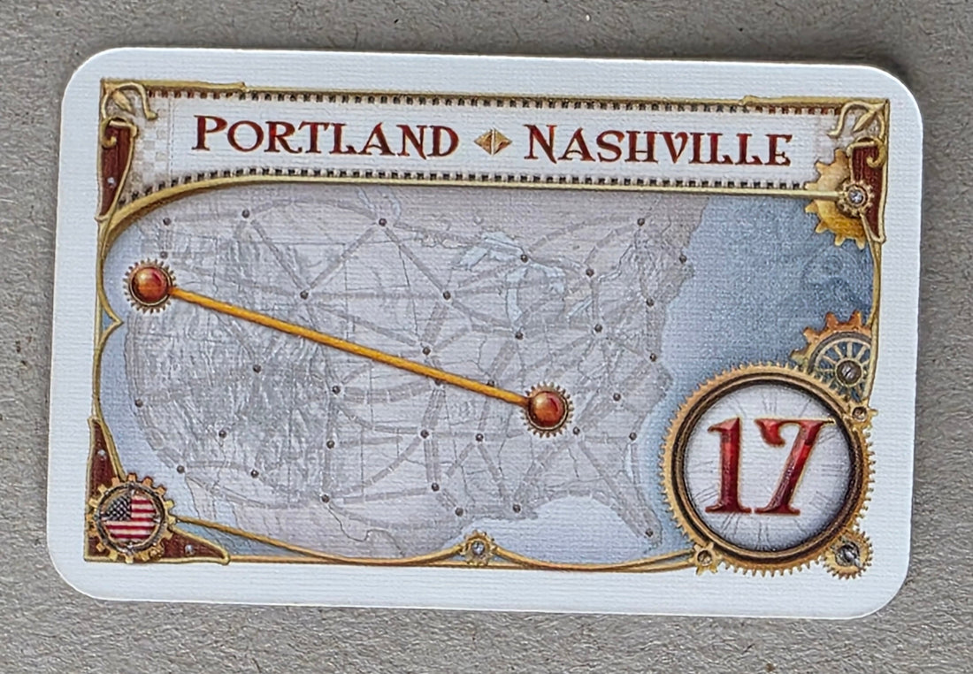 Ticket to Ride Destination Ticket Portland Nashville Replacement Card