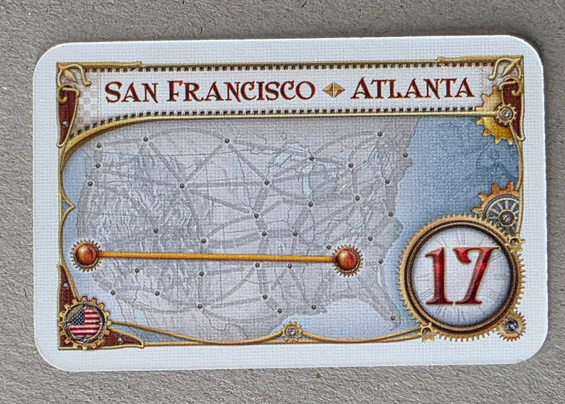 Ticket to Ride Destination Ticket San Francisco Atlanta Replacement Card