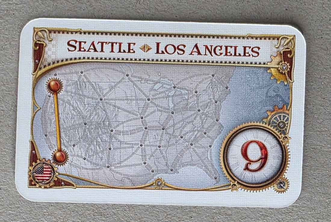 Ticket to Ride Destination Ticket Seattle Los Angeles Replacement Card