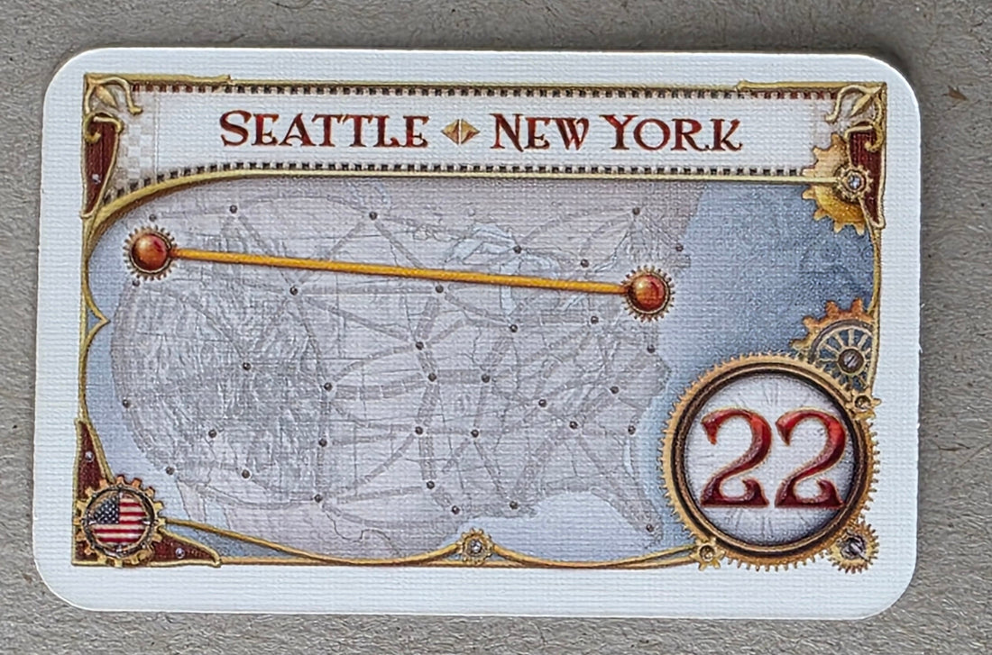 Ticket to Ride Destination Ticket Seattle New York Replacement Card