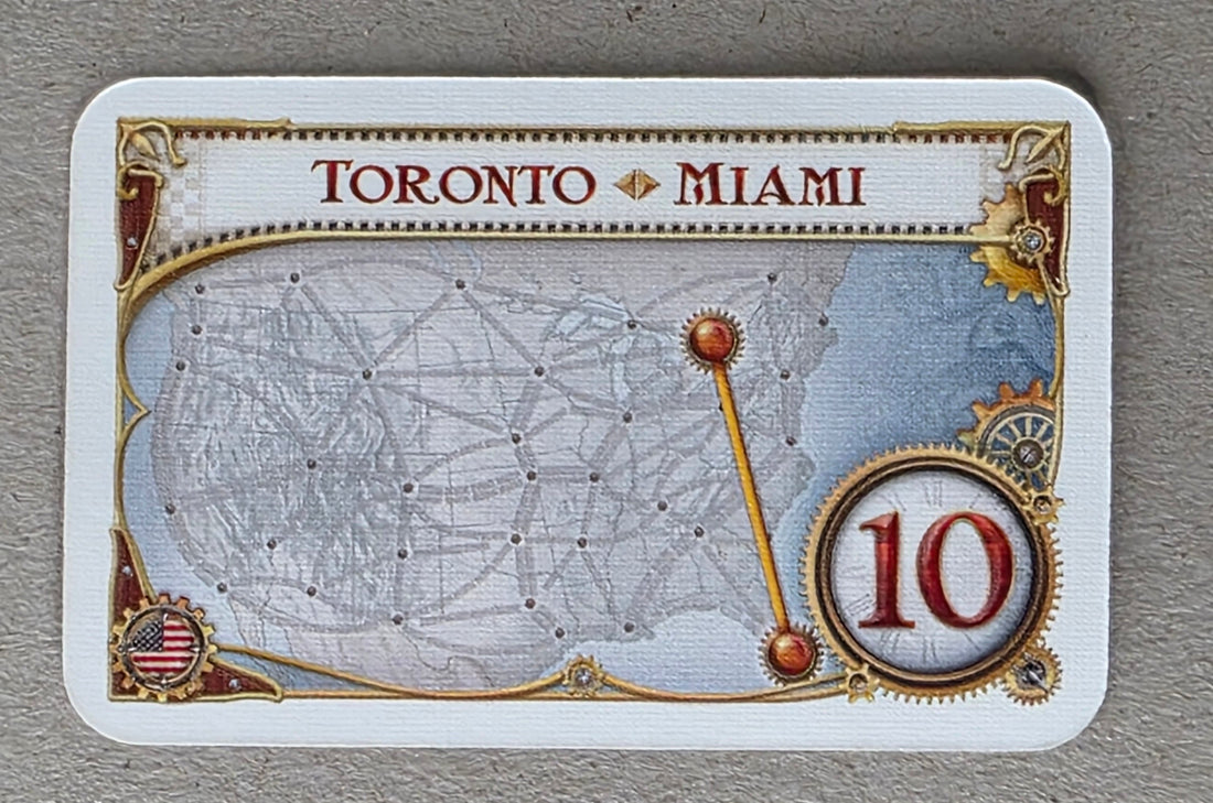 Ticket to Ride Destination Ticket Toronto Miami Replacement Card