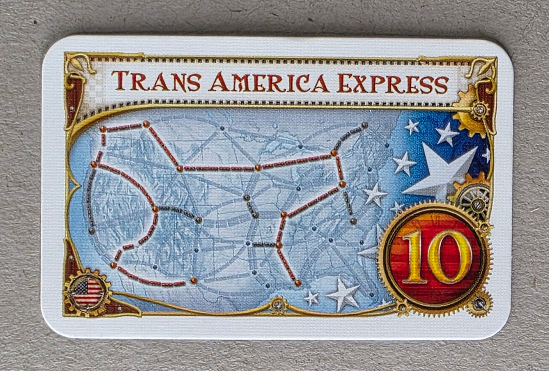 Ticket to Ride Destination Ticket Trans America Express Replacement Card