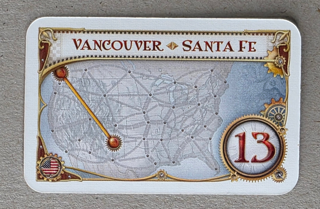 Ticket to Ride Destination Ticket Vancouver Santa Fe Replacement Card