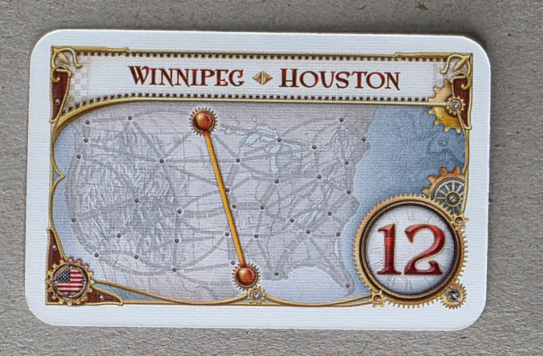Ticket to Ride Destination Ticket Winnipeg Houston Replacement Card