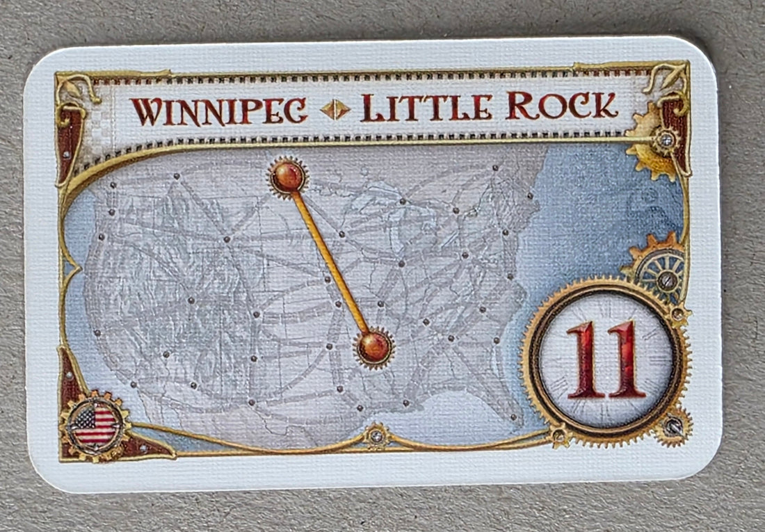 Ticket to Ride Destination Ticket Winnipeg Little Rock Replacement Card