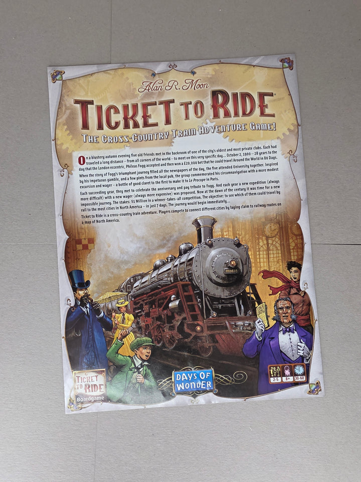 Ticket to Ride Replacement Rule Booklet