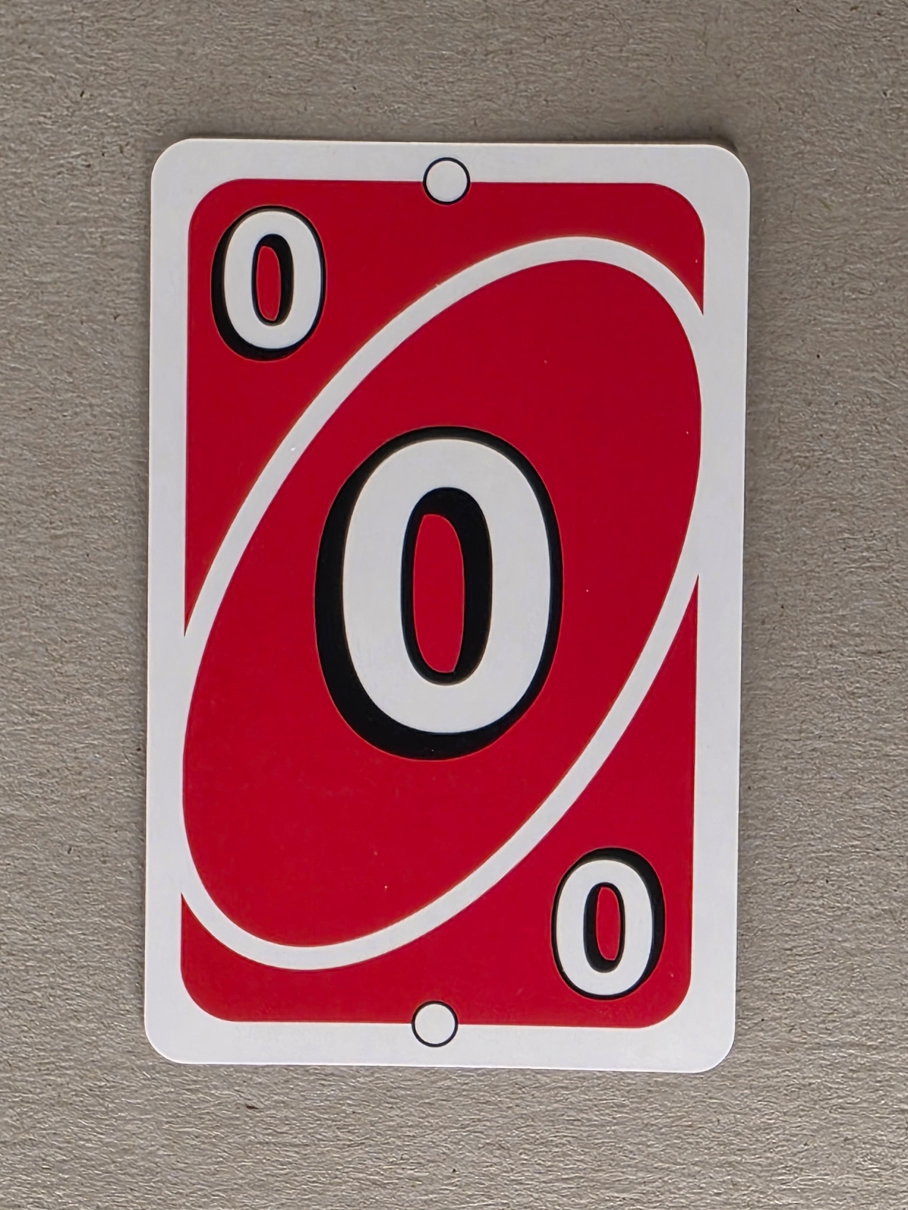 Uno Replacement Single Card - Red 0