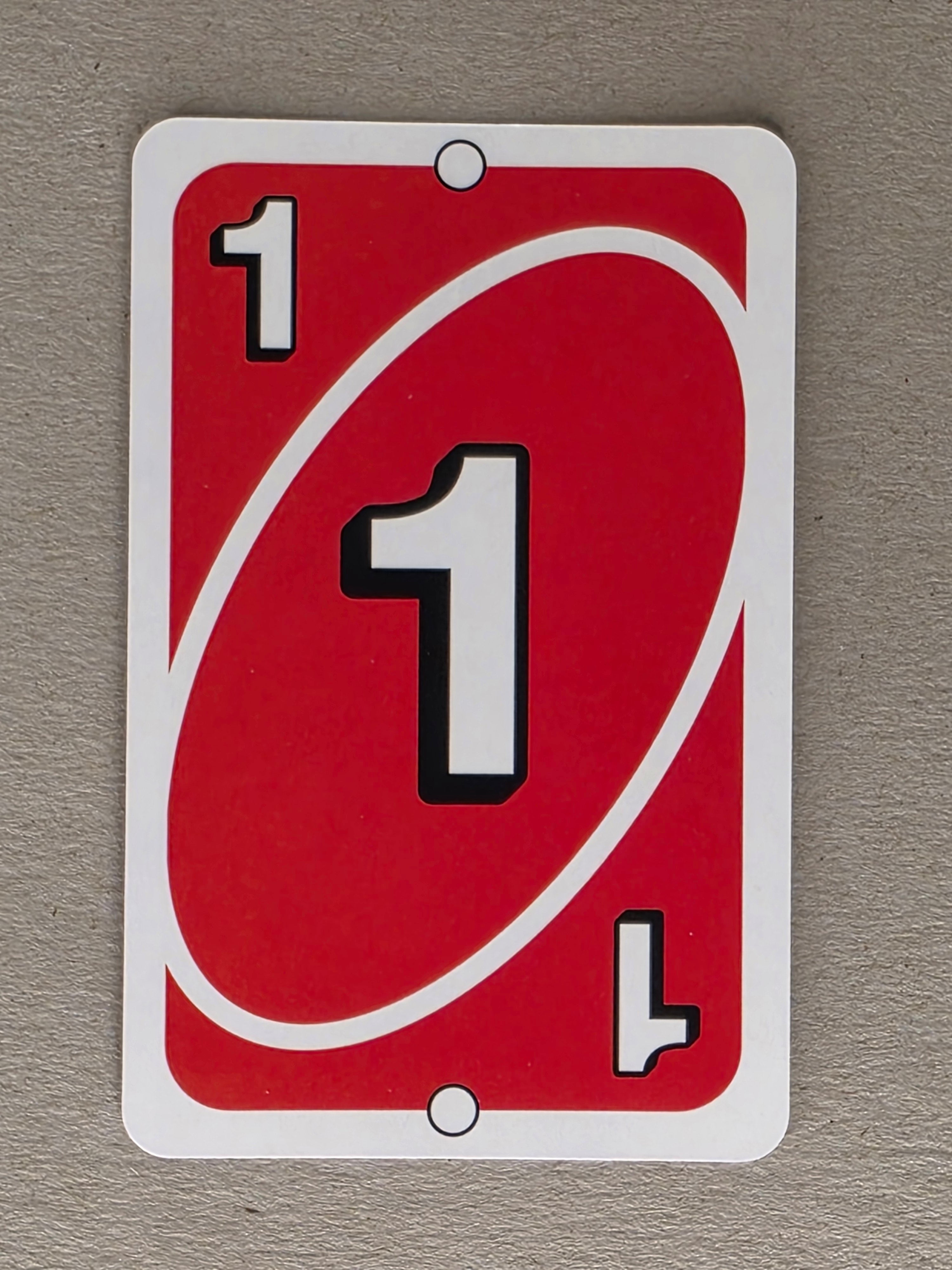 Uno Replacement Single Card - Red 1