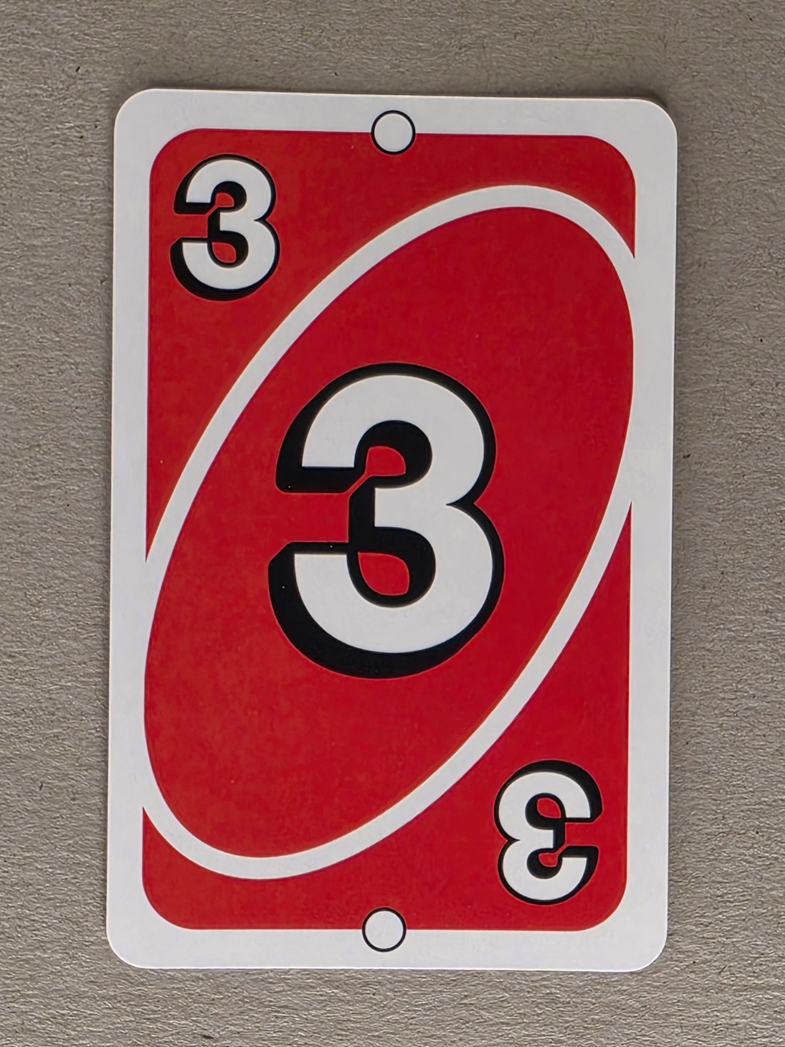Uno Replacement Single Card - Red 3