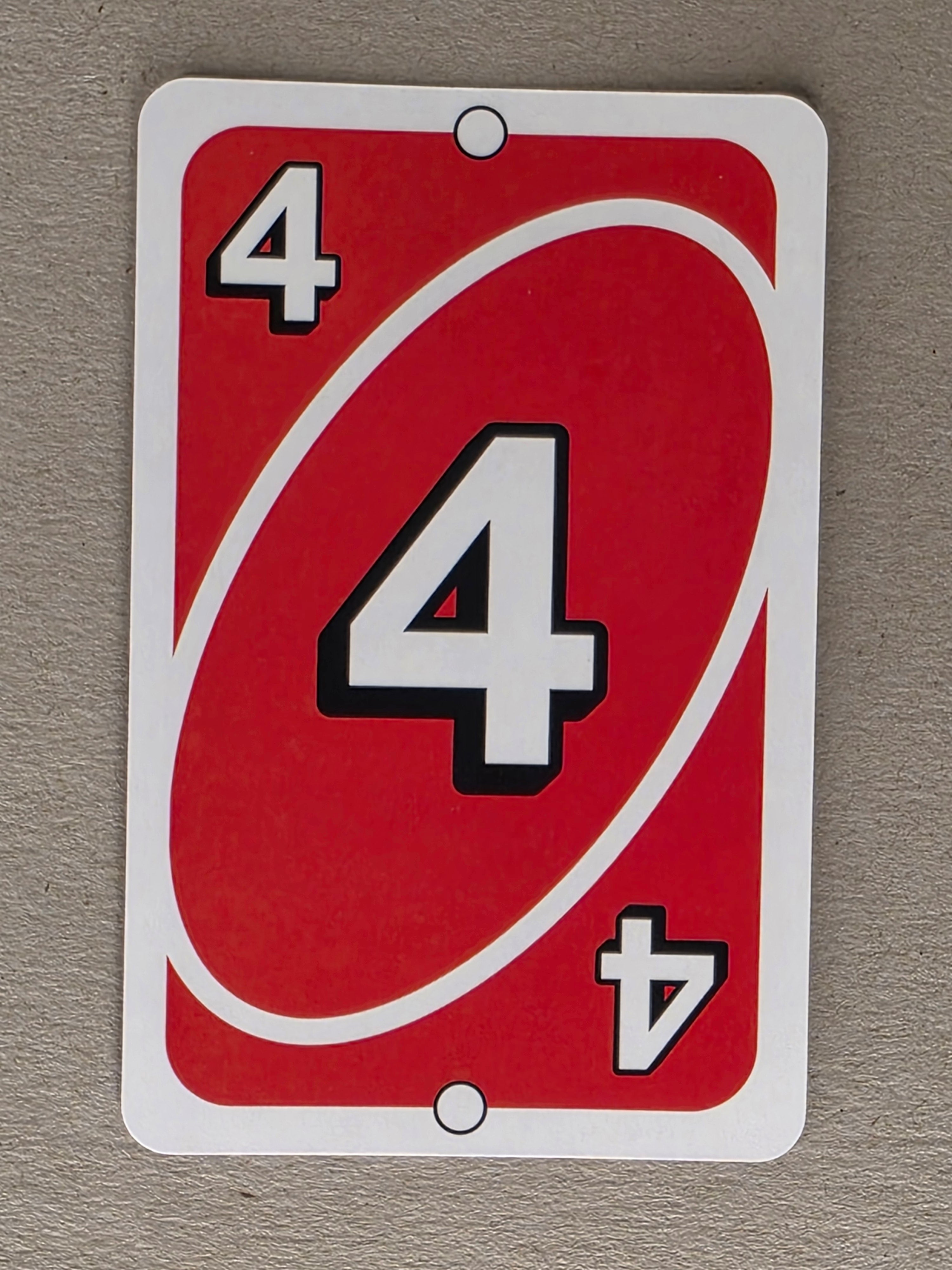 Uno Replacement Single Card - Red 4
