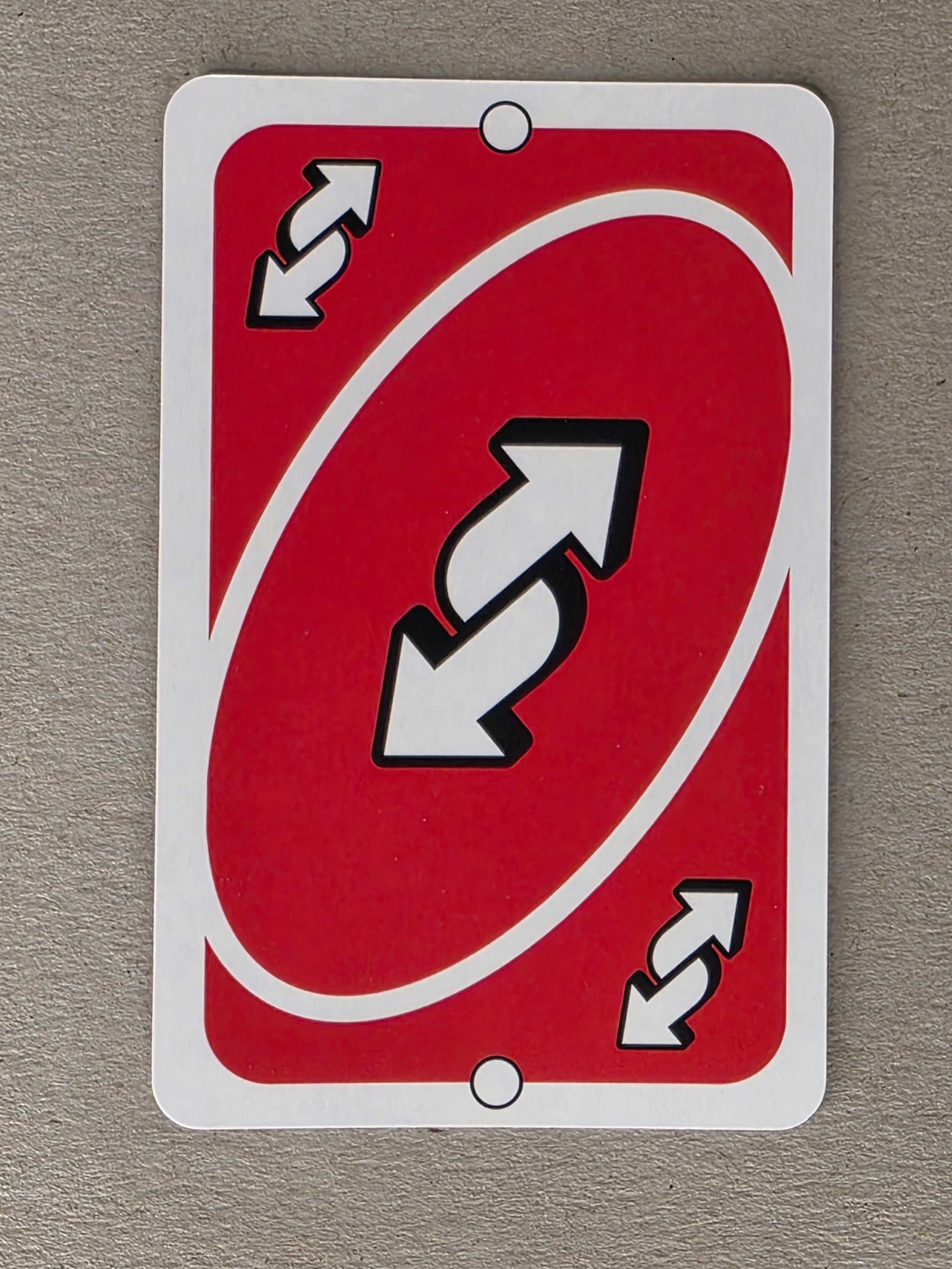 Uno Replacement Single Card - Red Reverse