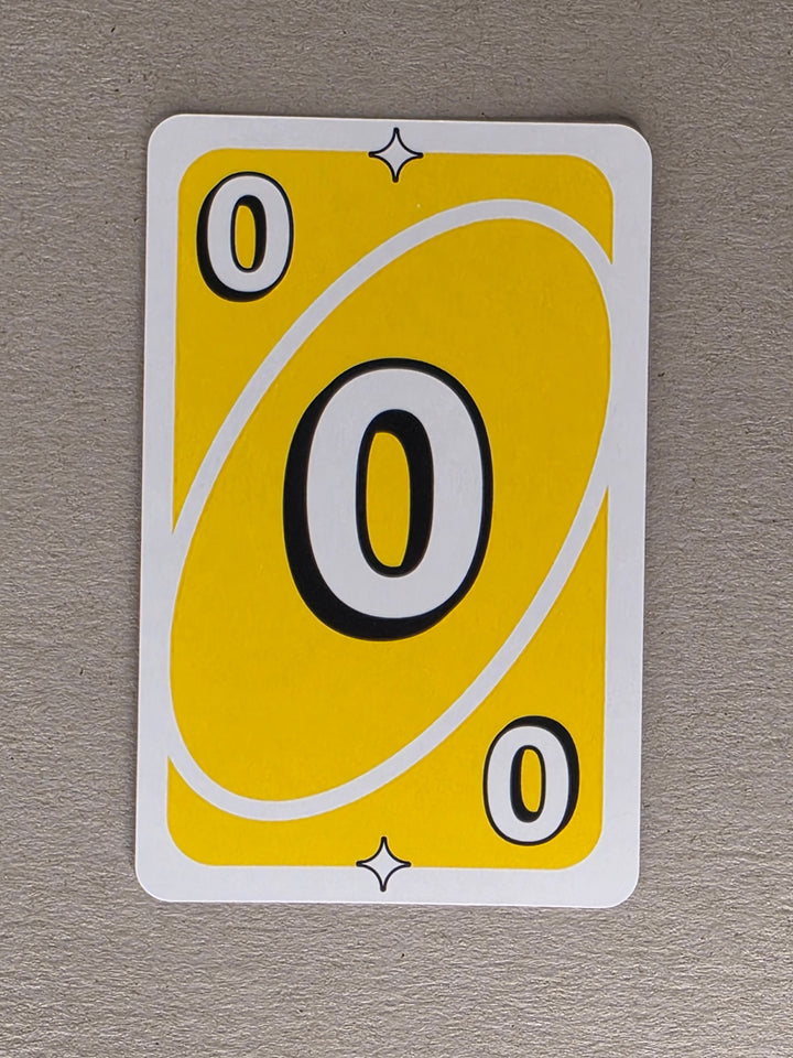 Uno Replacement Single Card - Yellow 0