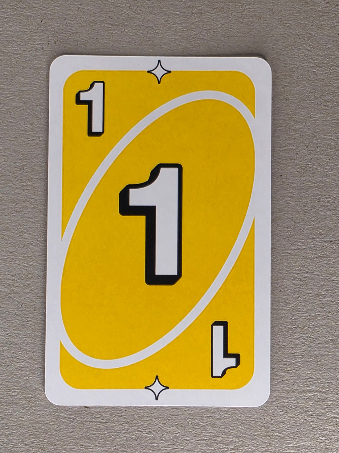 Uno Replacement Single Card - Yellow 1