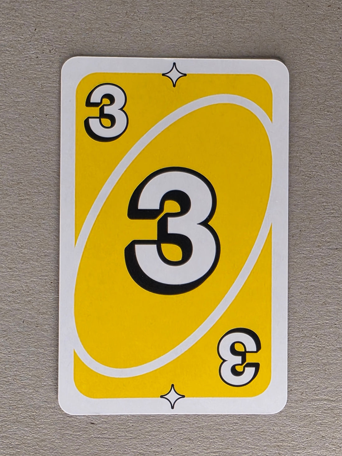 Uno Replacement Single Card - Yellow 3